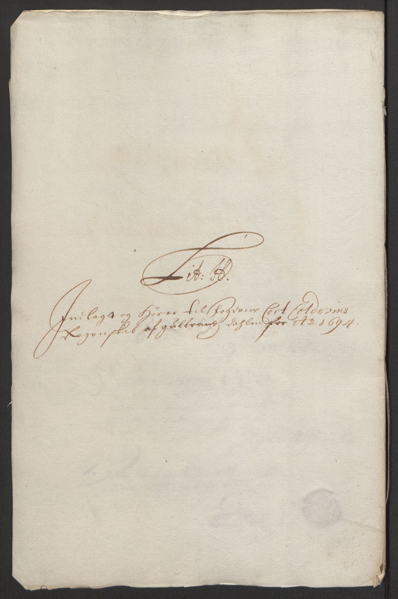 Rentekammeret inntil 1814, Reviderte regnskaper, Fogderegnskap, AV/RA-EA-4092/R17/L1168: Fogderegnskap Gudbrandsdal, 1694, p. 338