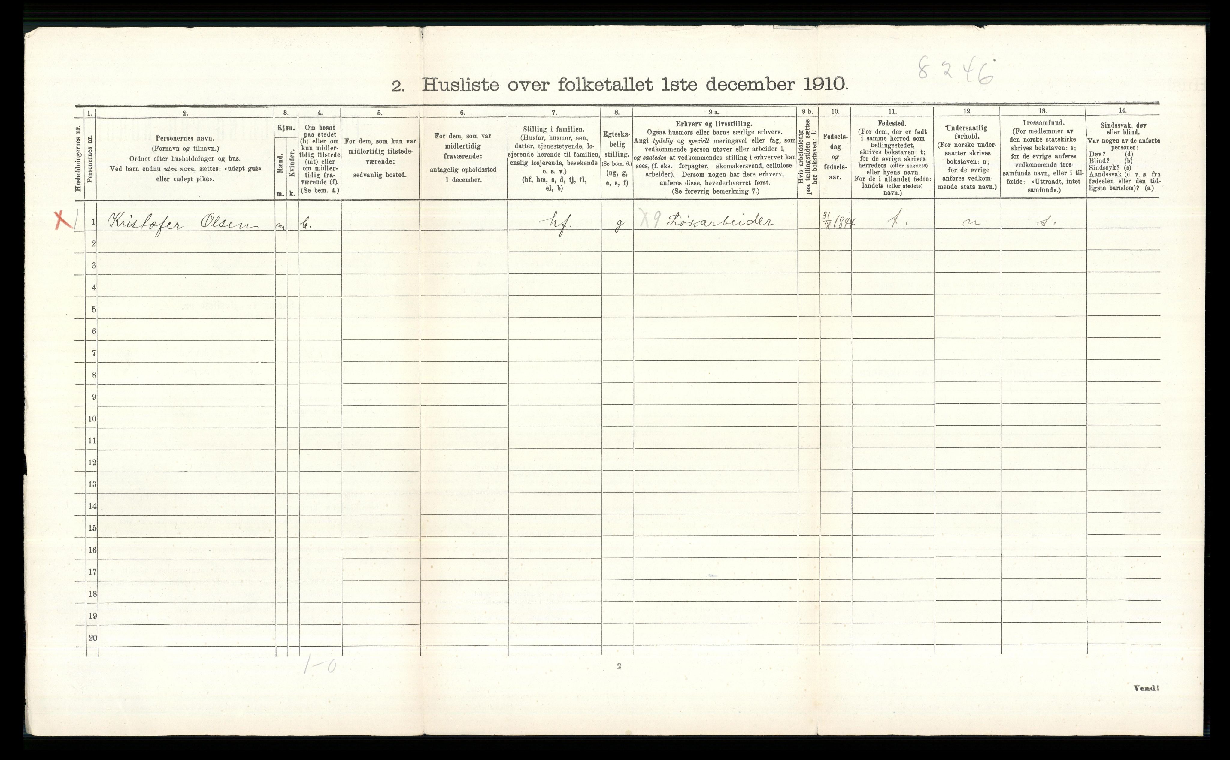 RA, 1910 census for Øvre Eiker, 1910, p. 1182