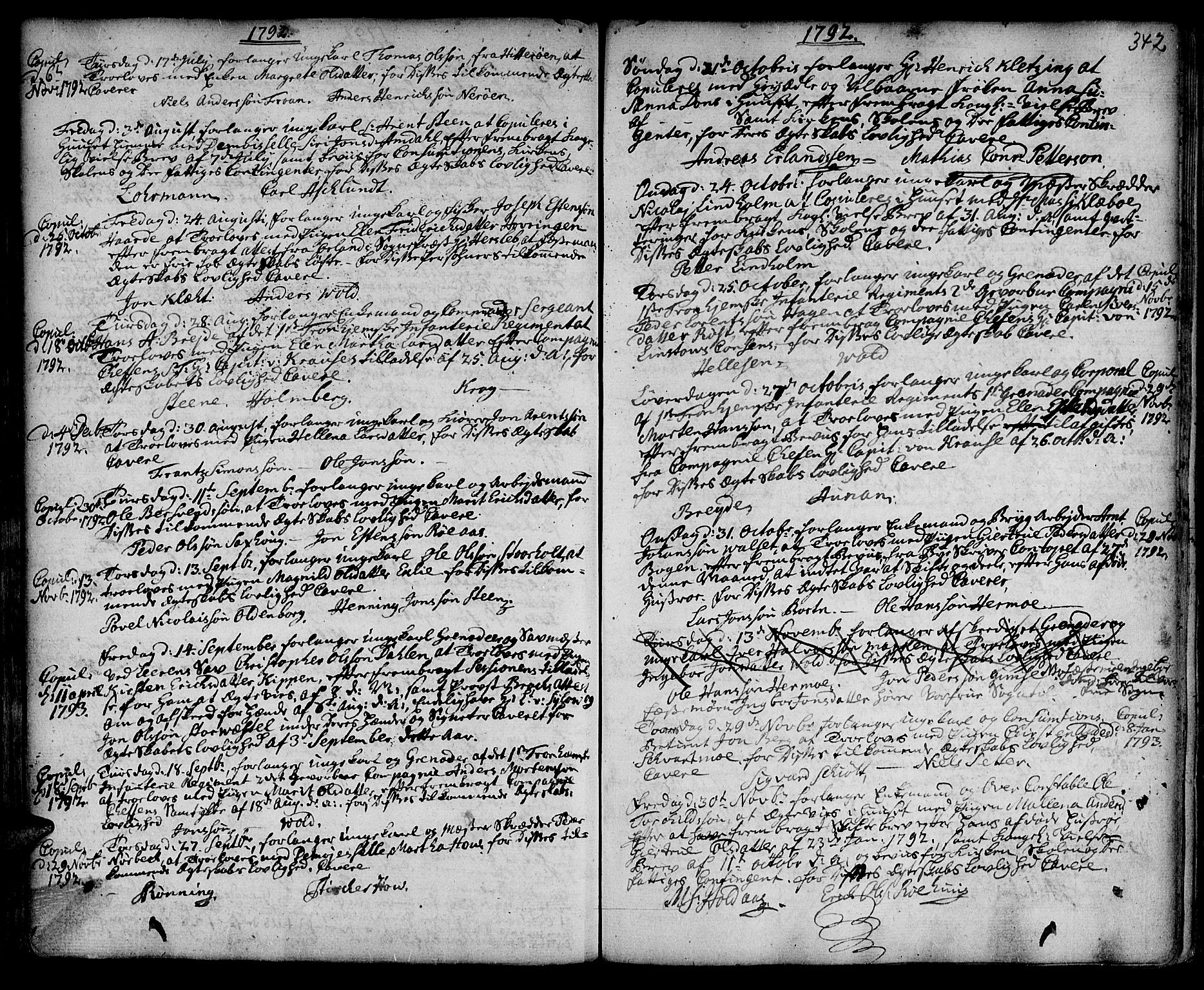 Ministerialprotokoller, klokkerbøker og fødselsregistre - Sør-Trøndelag, SAT/A-1456/601/L0038: Parish register (official) no. 601A06, 1766-1877, p. 342