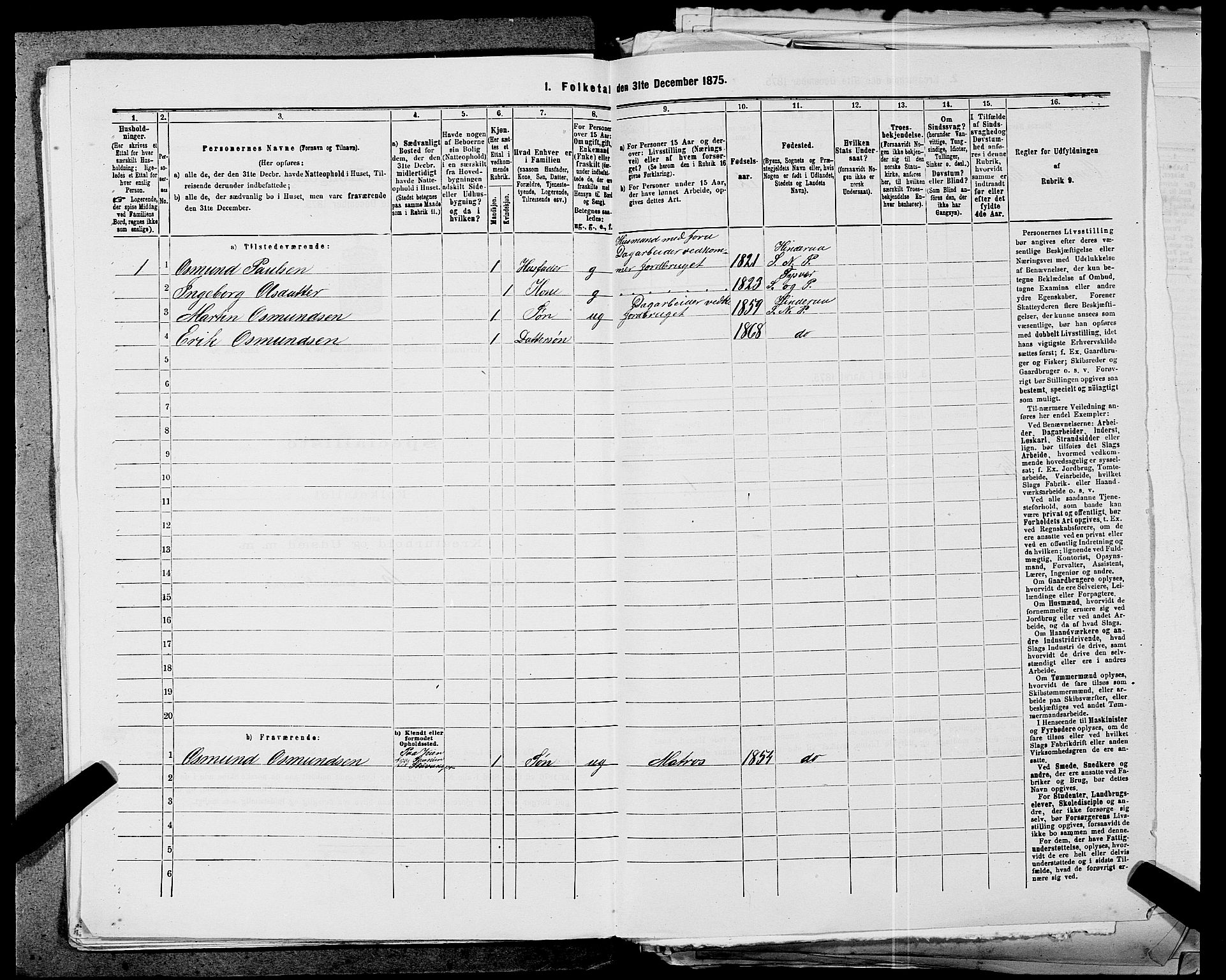 SAST, 1875 census for 1139P Nedstrand, 1875, p. 144