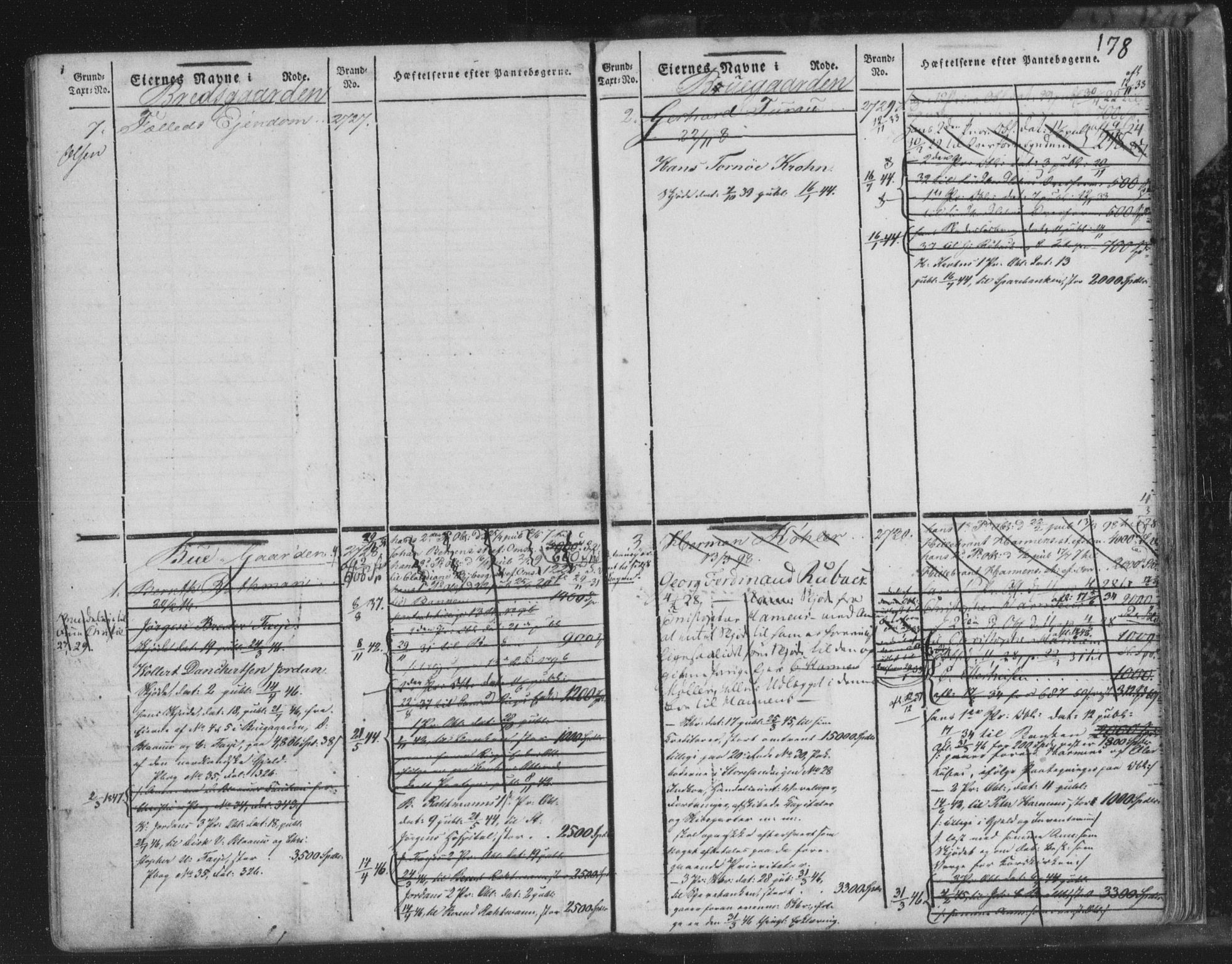 Byfogd og Byskriver i Bergen, SAB/A-3401/03/03AdB/L0003: Mortgage register no. A.d.B.3, 1820-1850, p. 178