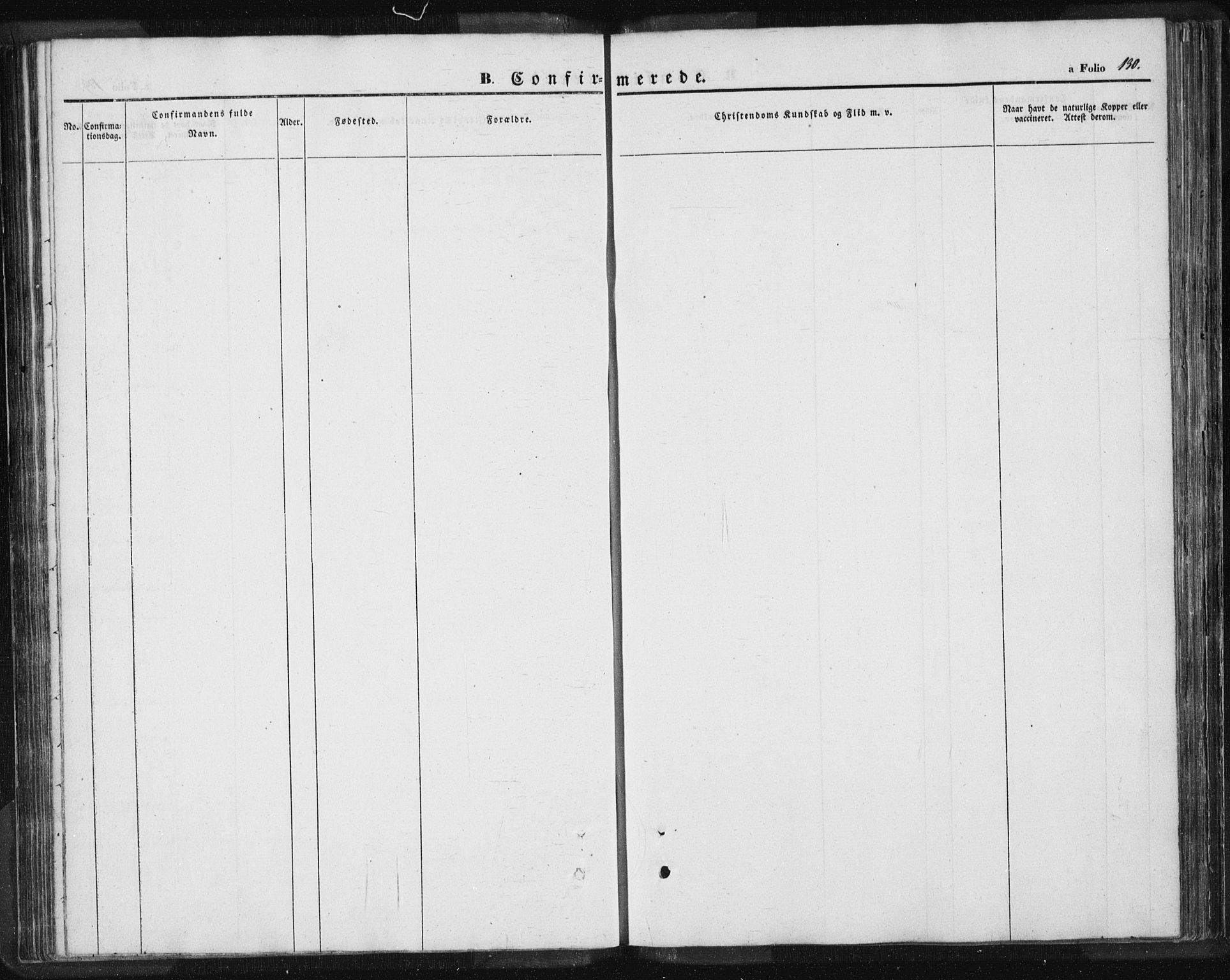Torvastad sokneprestkontor, SAST/A -101857/H/Ha/Haa/L0006: Parish register (official) no. A 6, 1836-1847, p. 130