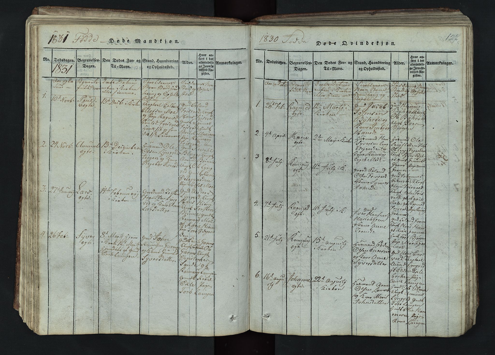 Lom prestekontor, SAH/PREST-070/L/L0002: Parish register (copy) no. 2, 1815-1844, p. 127