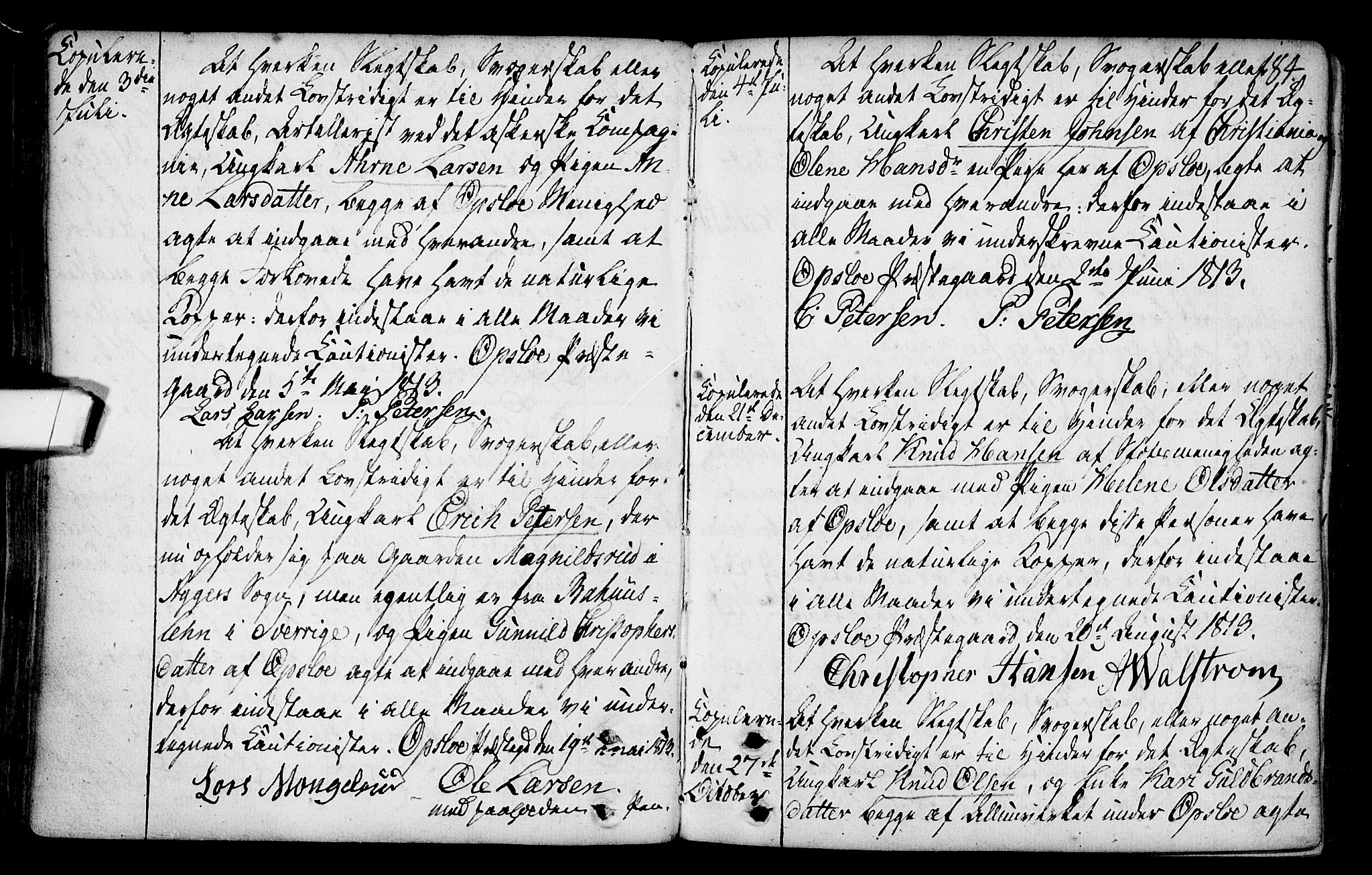Gamlebyen prestekontor Kirkebøker, SAO/A-10884/F/Fa/L0001: Parish register (official) no. 1, 1734-1818, p. 184