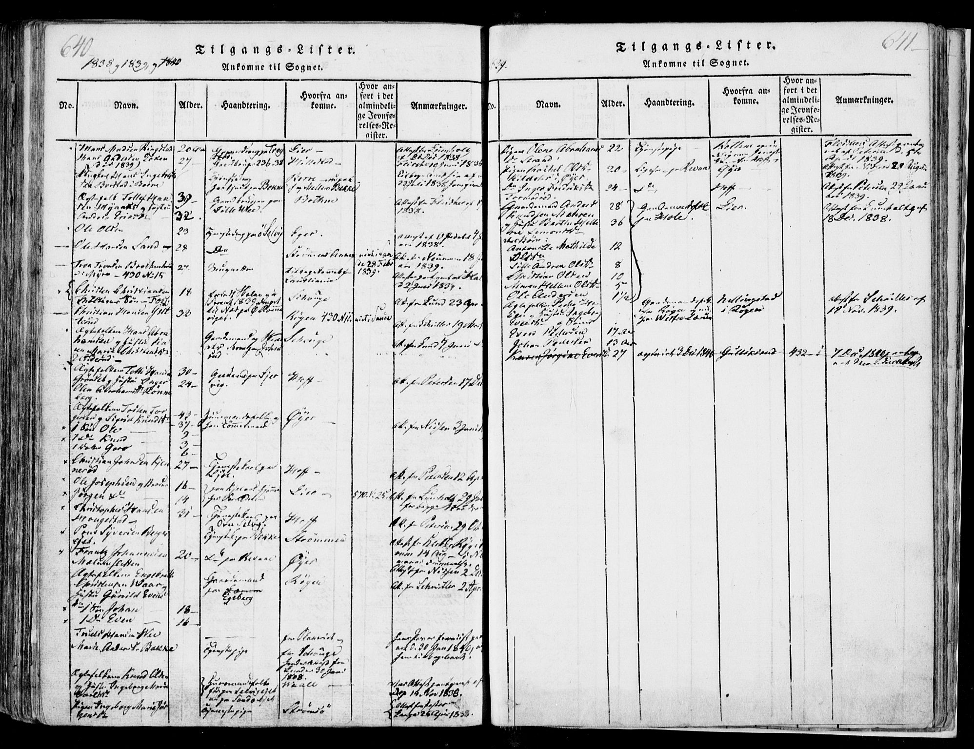Sande Kirkebøker, SAKO/A-53/F/Fa/L0003: Parish register (official) no. 3, 1814-1847, p. 640-641