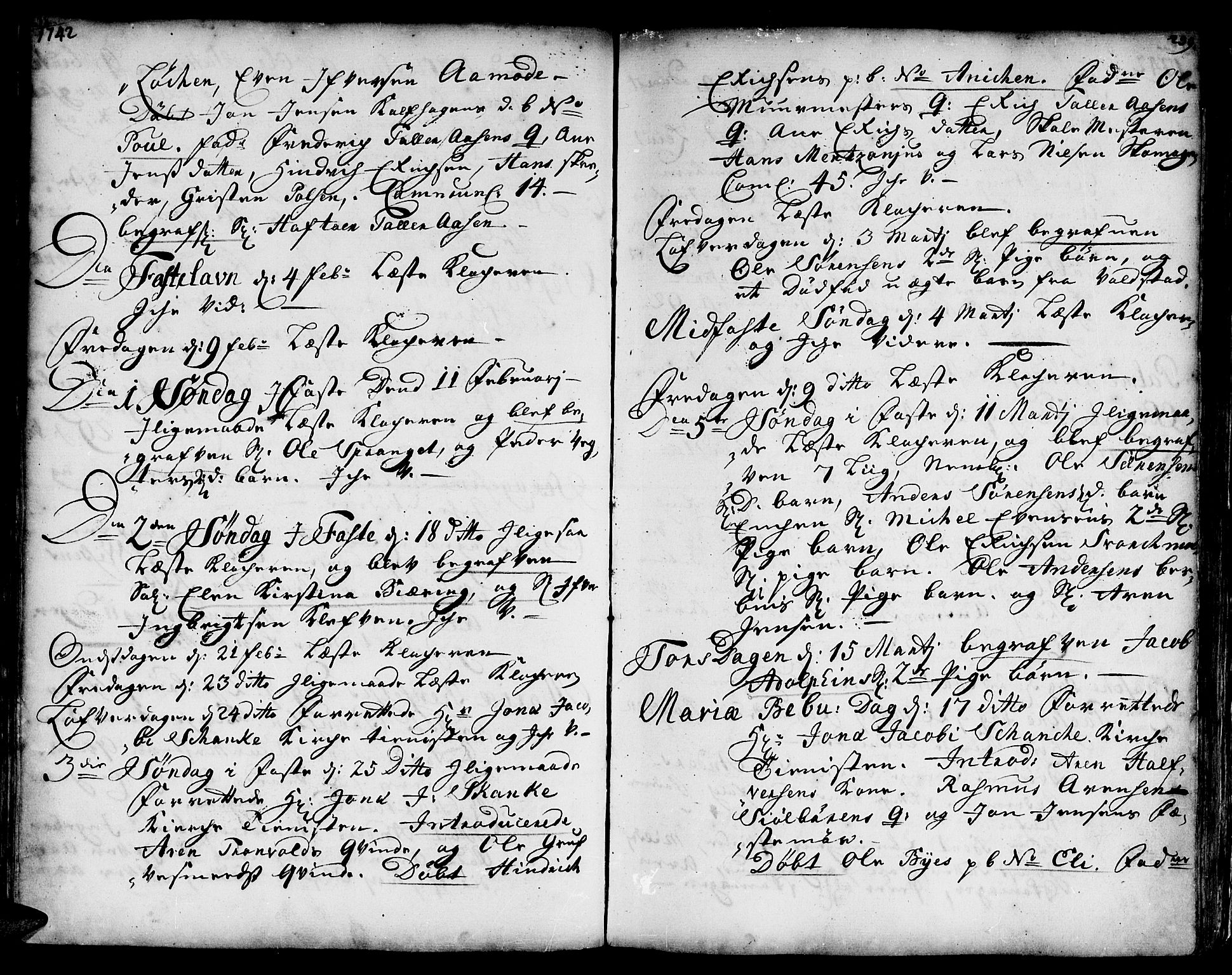 Ministerialprotokoller, klokkerbøker og fødselsregistre - Sør-Trøndelag, SAT/A-1456/671/L0839: Parish register (official) no. 671A01, 1730-1755, p. 238-239