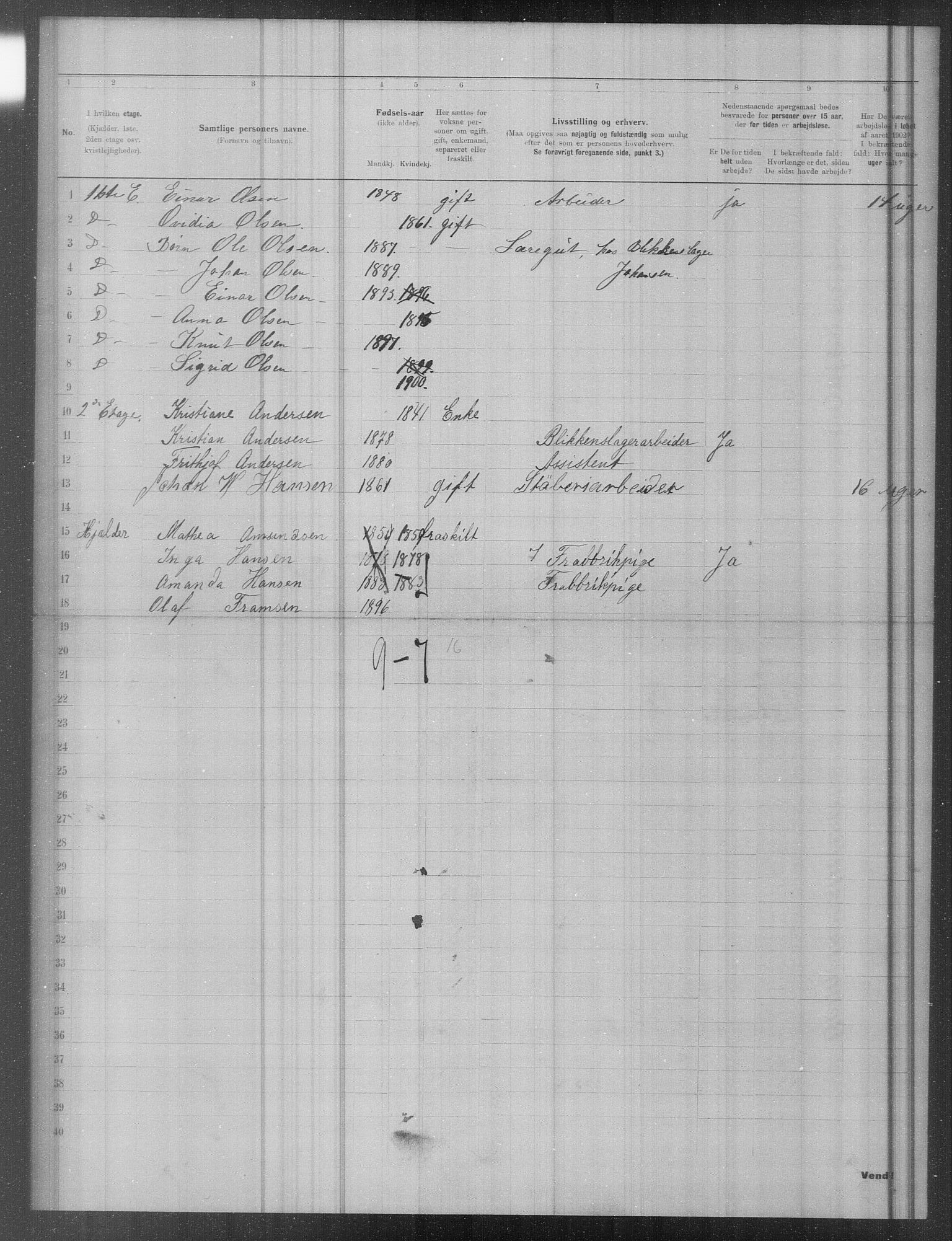 OBA, Municipal Census 1902 for Kristiania, 1902, p. 20146