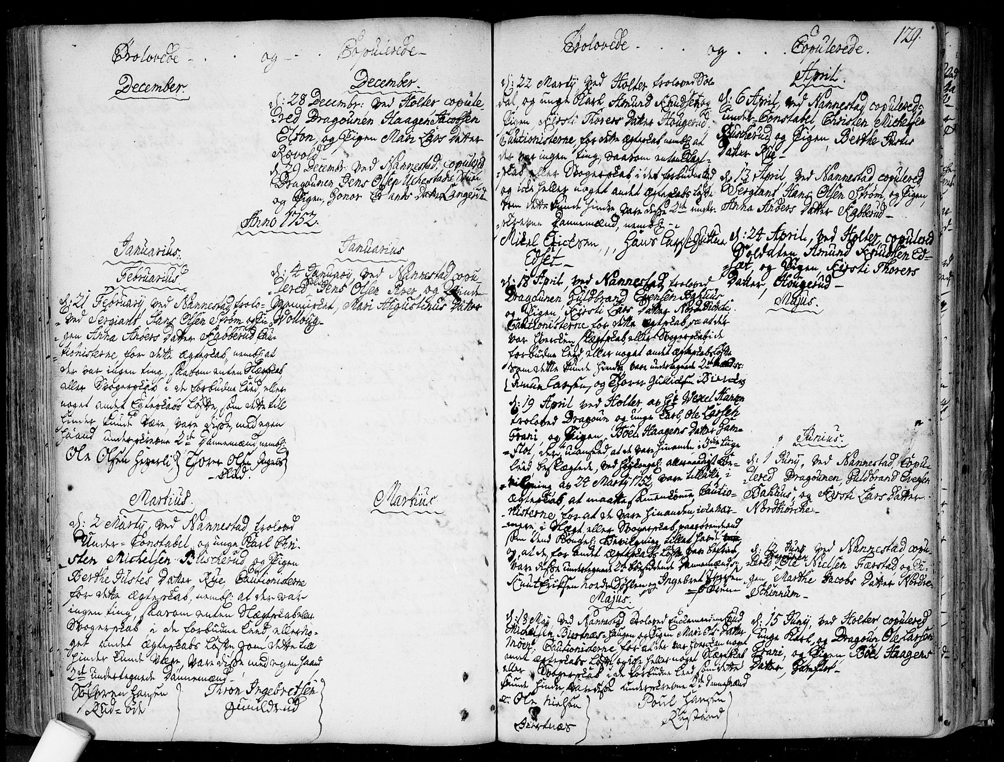 Nannestad prestekontor Kirkebøker, SAO/A-10414a/F/Fa/L0006: Parish register (official) no. I 6, 1739-1754, p. 129