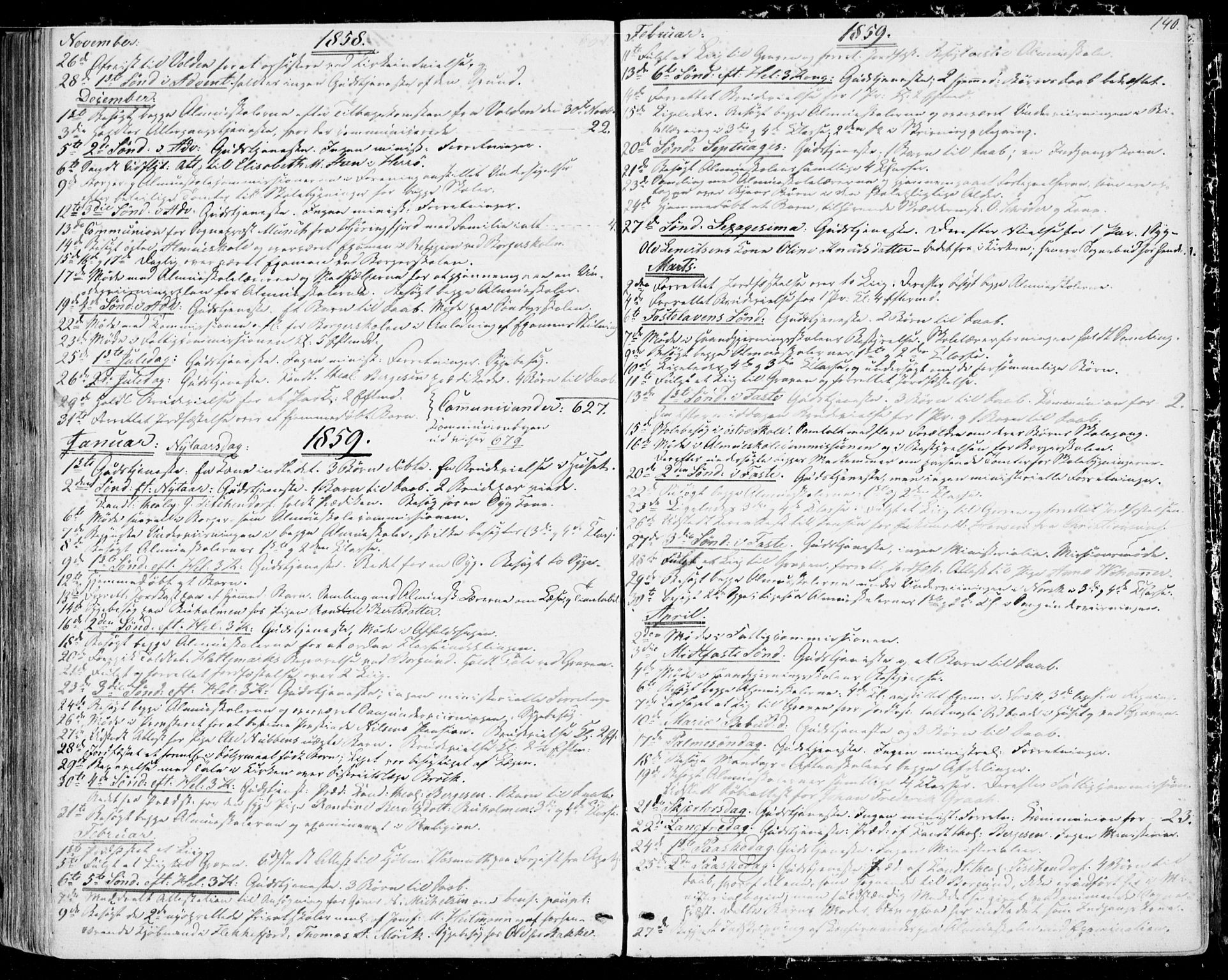 Ministerialprotokoller, klokkerbøker og fødselsregistre - Møre og Romsdal, SAT/A-1454/529/L0451: Parish register (official) no. 529A01, 1855-1863, p. 140
