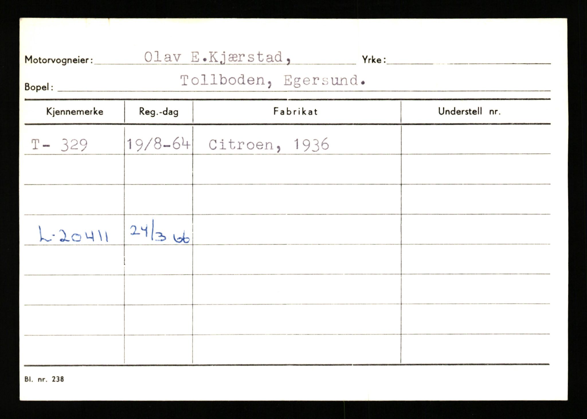 Stavanger trafikkstasjon, AV/SAST-A-101942/0/G/L0001: Registreringsnummer: 0 - 5782, 1930-1971, p. 173