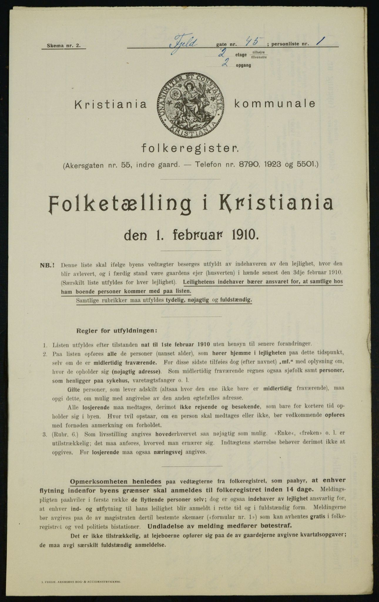 OBA, Municipal Census 1910 for Kristiania, 1910, p. 23140