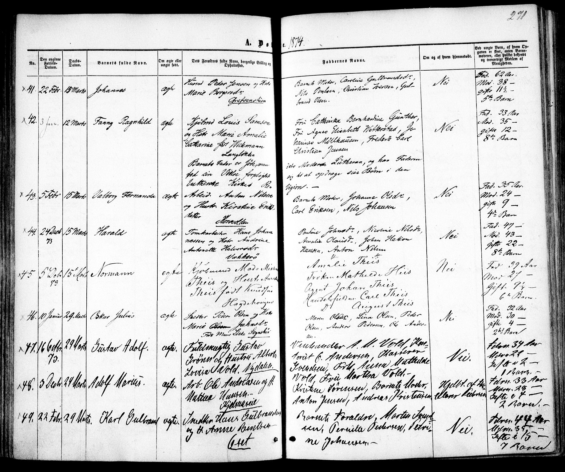 Vestre Aker prestekontor Kirkebøker, SAO/A-10025/F/Fa/L0004: Parish register (official) no. 4, 1857-1877, p. 271