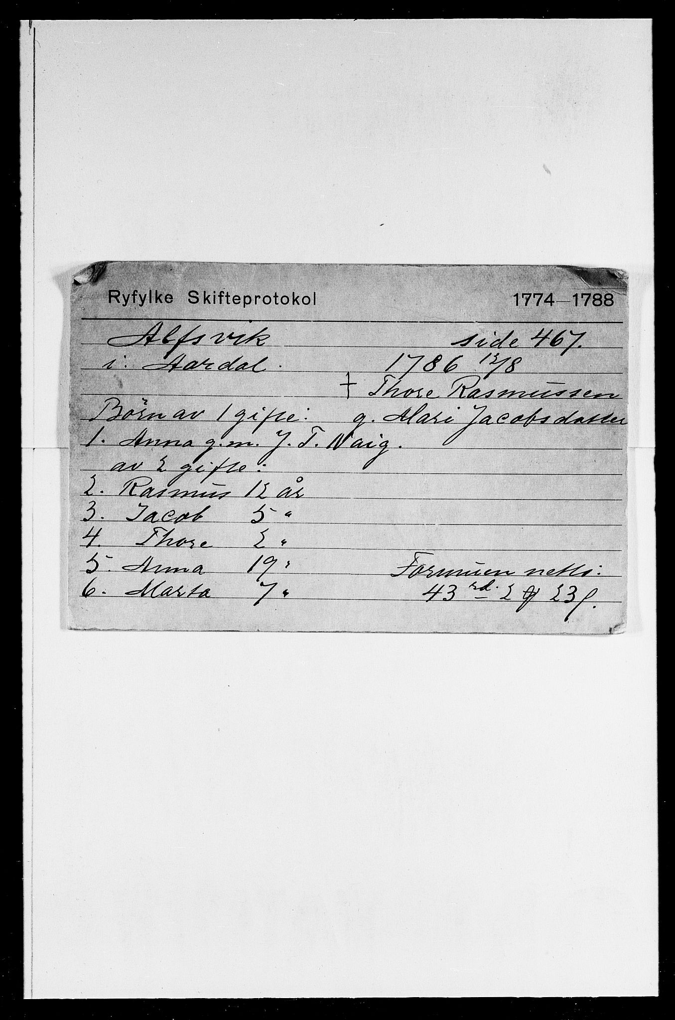 Ryfylke tingrett, AV/SAST-A-100055/001/IV, 1774-1788, p. 1