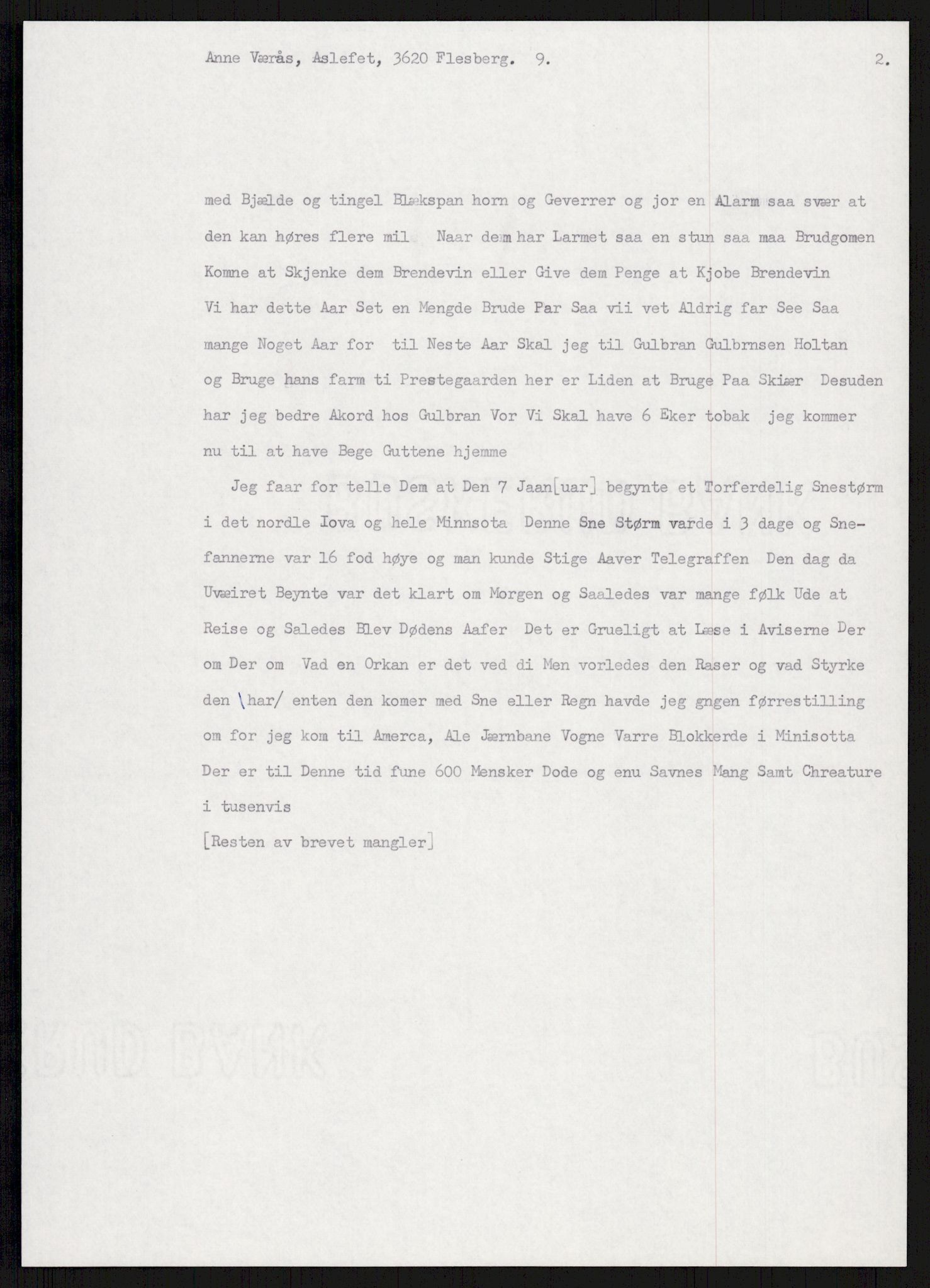 Samlinger til kildeutgivelse, Amerikabrevene, AV/RA-EA-4057/F/L0016: Innlån fra Buskerud: Andersen - Bratås, 1838-1914, p. 638