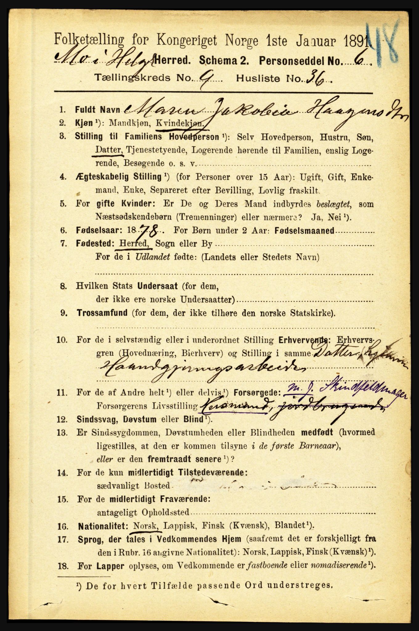 RA, 1891 census for 1833 Mo, 1891, p. 3859