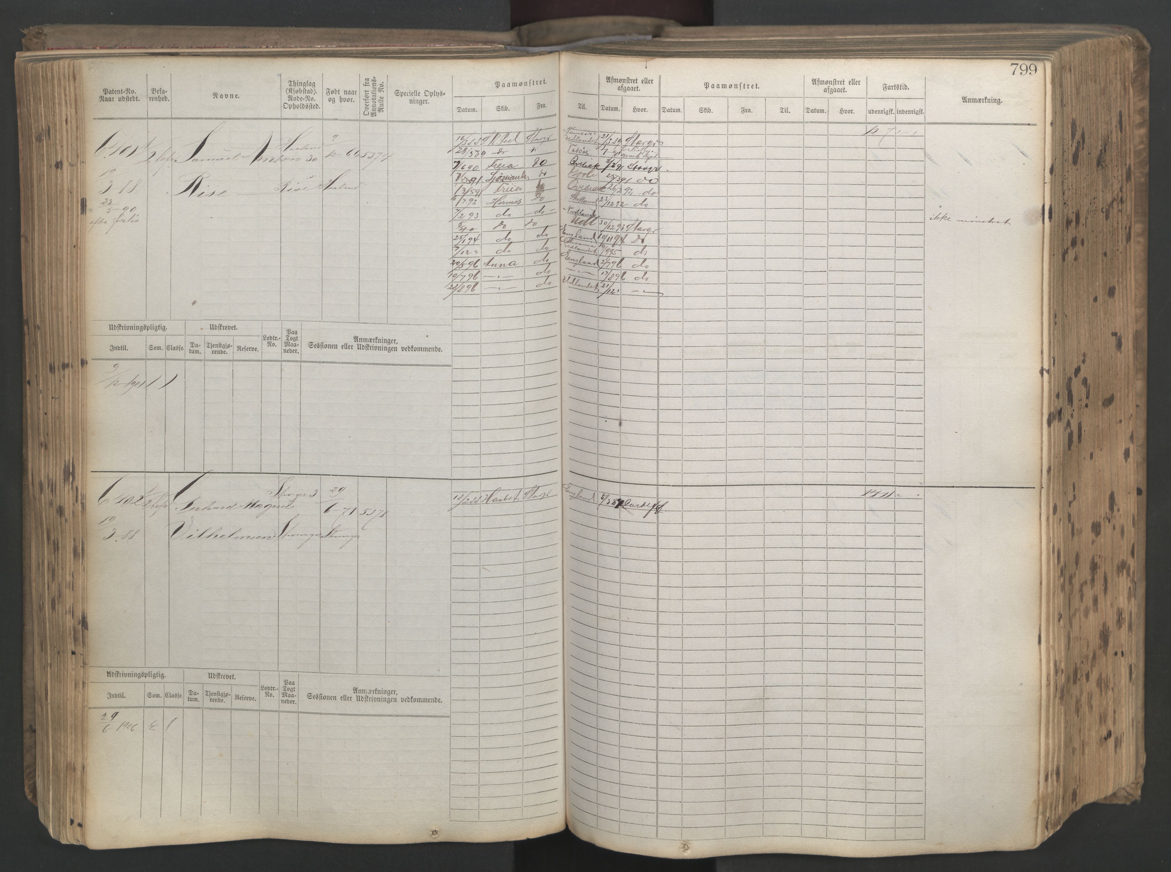 Stavanger sjømannskontor, AV/SAST-A-102006/F/Fb/Fbb/L0021: Sjøfartshovedrulle patnentnr. 6005-7204 (dublett), 1887, p. 203