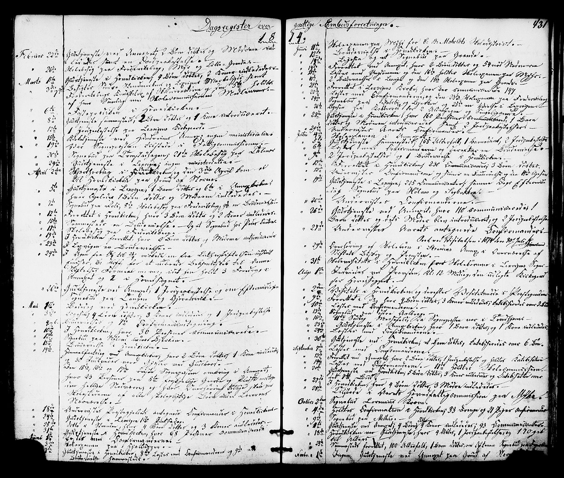 Ministerialprotokoller, klokkerbøker og fødselsregistre - Nord-Trøndelag, SAT/A-1458/701/L0009: Parish register (official) no. 701A09 /1, 1864-1882, p. 431
