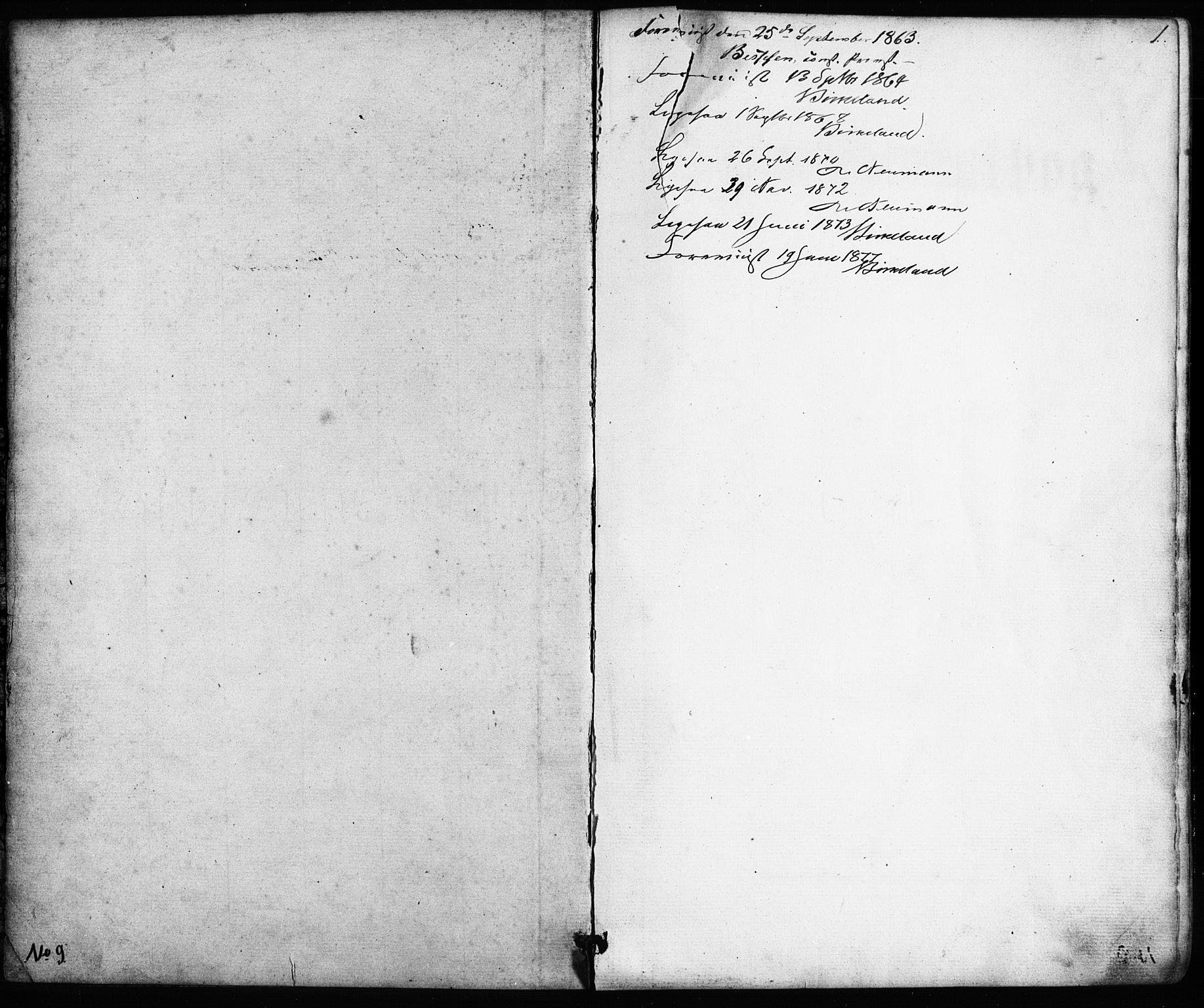 Etne sokneprestembete, SAB/A-75001/H/Haa: Parish register (official) no. A 9, 1862-1878, p. 1