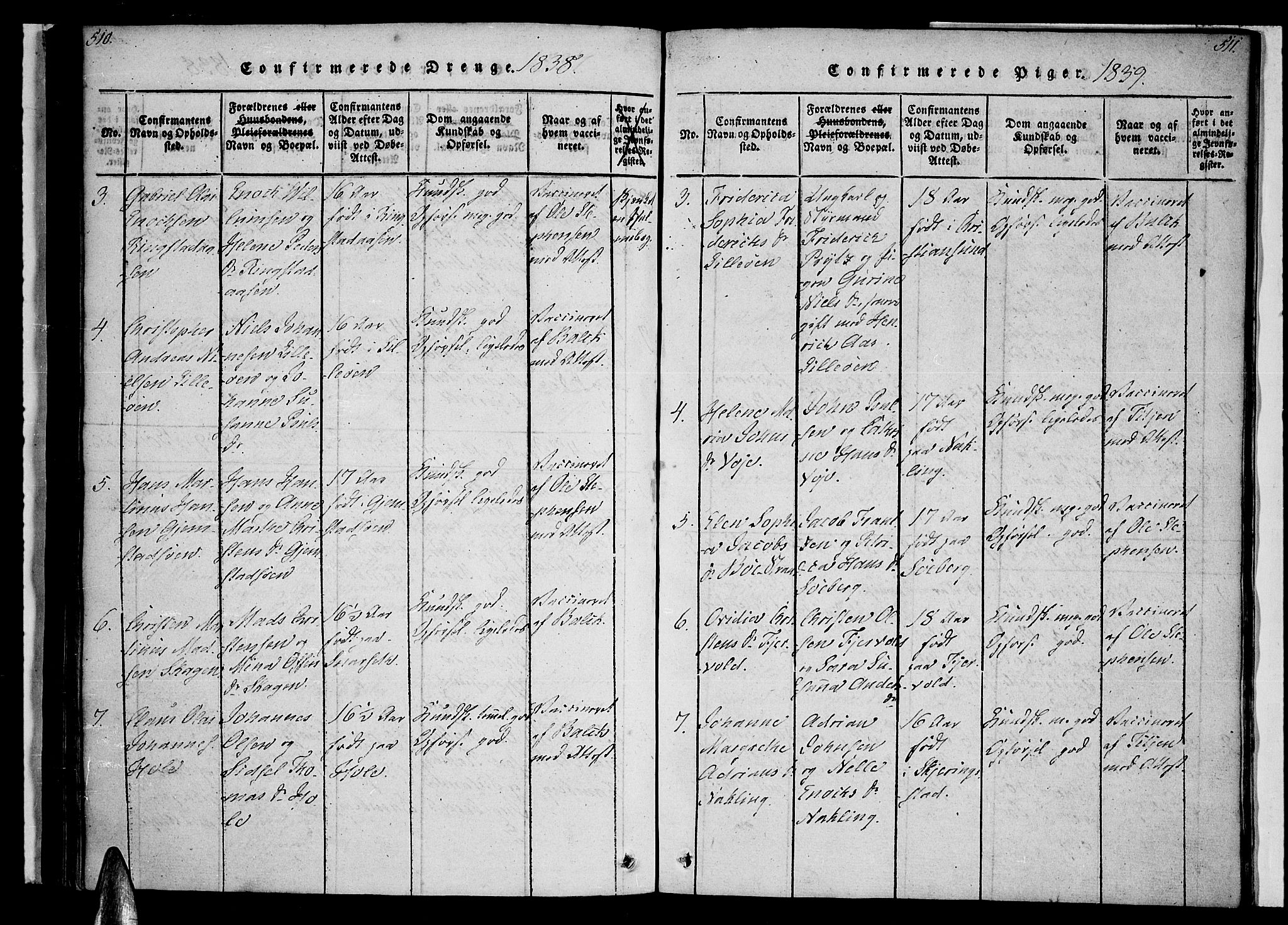 Ministerialprotokoller, klokkerbøker og fødselsregistre - Nordland, AV/SAT-A-1459/891/L1298: Parish register (official) no. 891A03, 1820-1840, p. 510-511