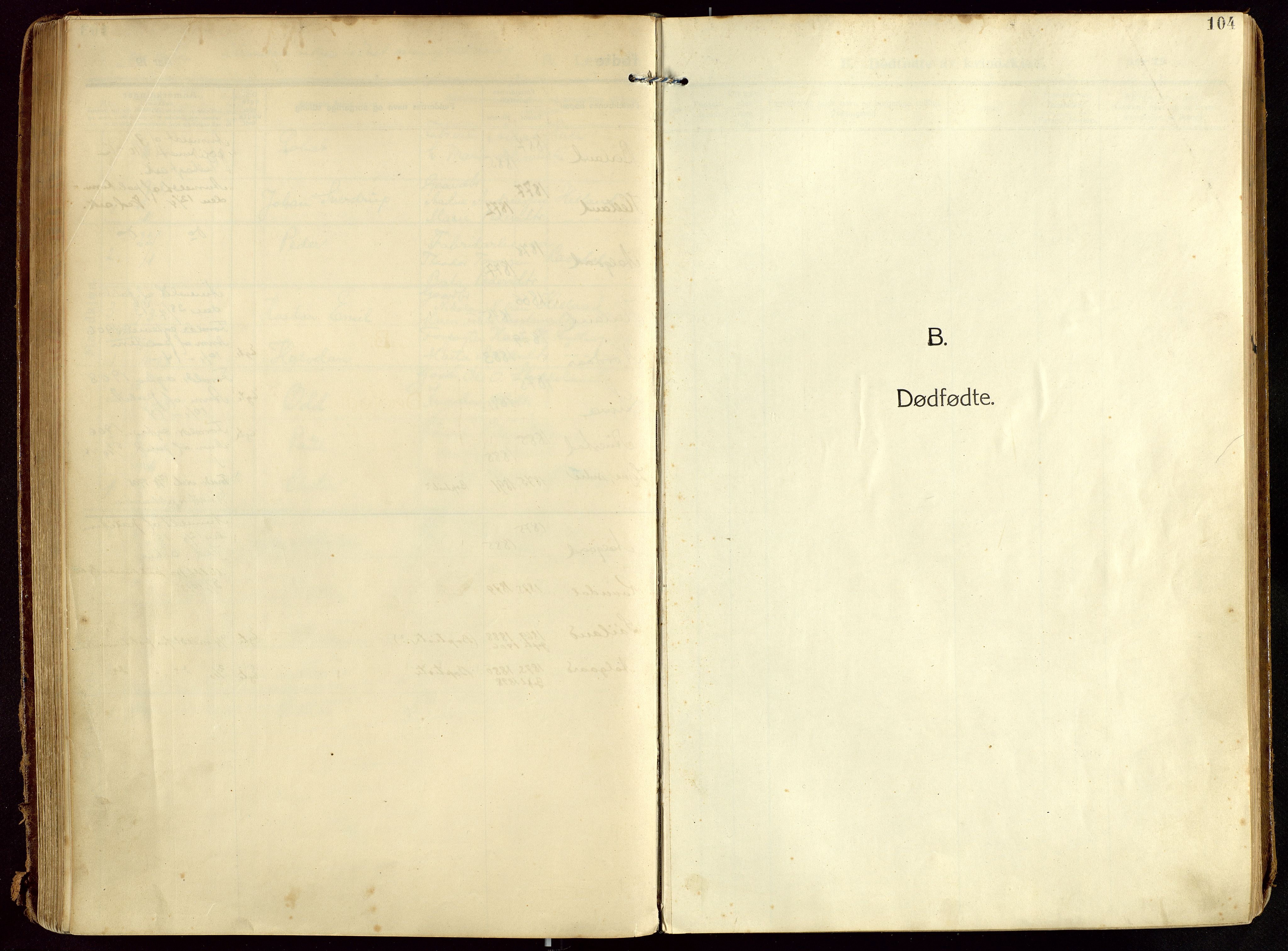 Lye sokneprestkontor, SAST/A-101794/002/B/L0001: Parish register (official) no. A 13, 1910-1925, p. 104