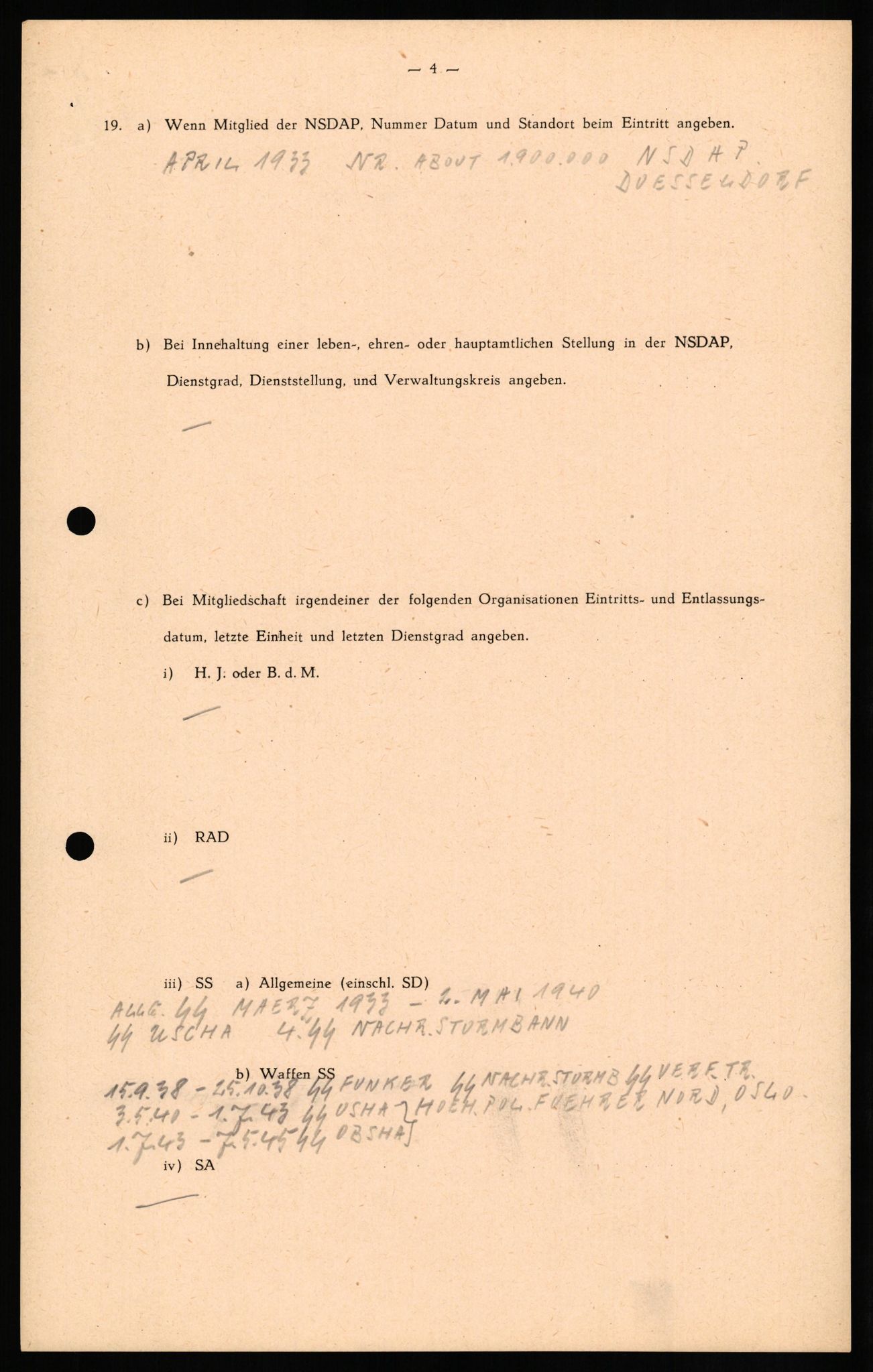 Forsvaret, Forsvarets overkommando II, AV/RA-RAFA-3915/D/Db/L0025: CI Questionaires. Tyske okkupasjonsstyrker i Norge. Tyskere., 1945-1946, p. 332