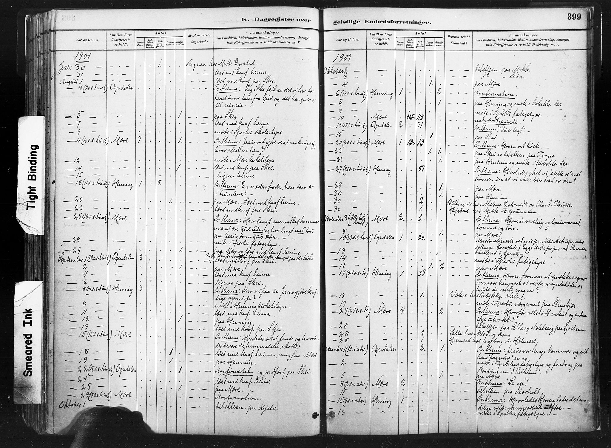 Ministerialprotokoller, klokkerbøker og fødselsregistre - Nord-Trøndelag, SAT/A-1458/735/L0351: Parish register (official) no. 735A10, 1884-1908, p. 399