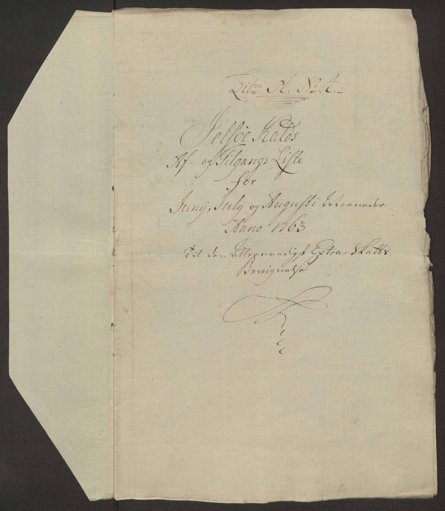 Rentekammeret inntil 1814, Reviderte regnskaper, Hovedkasseregnskaper, AV/RA-EA-4065/Rf/L0072b: Ekstraskatteregnskap, 1762, p. 129