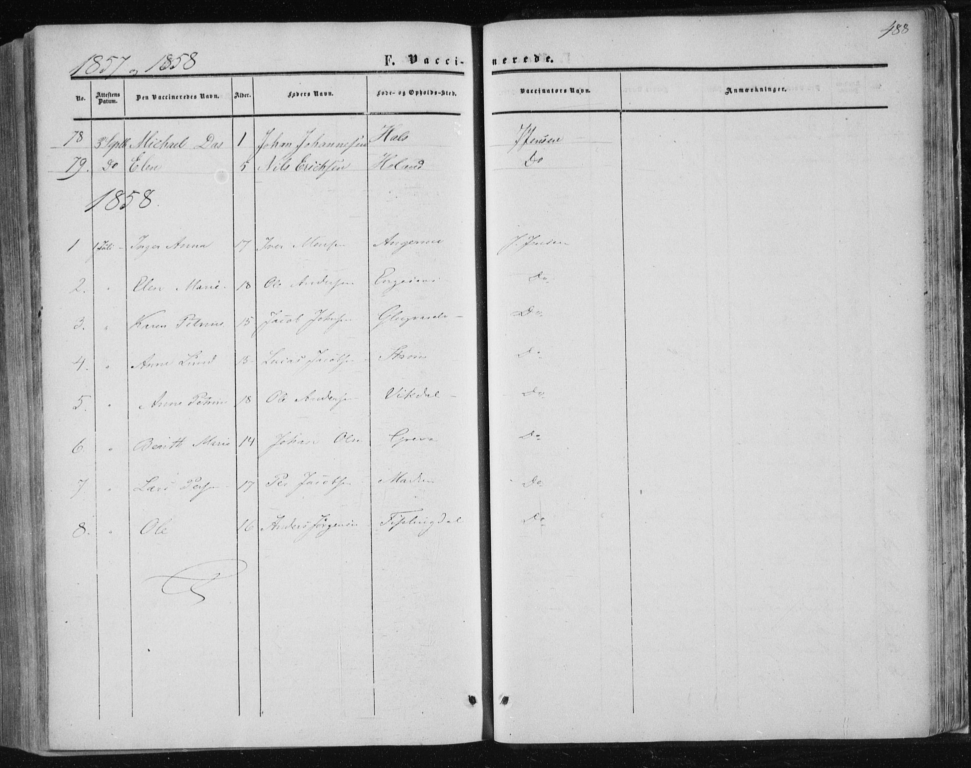 Ministerialprotokoller, klokkerbøker og fødselsregistre - Nordland, SAT/A-1459/820/L0293: Parish register (official) no. 820A14, 1855-1865, p. 488