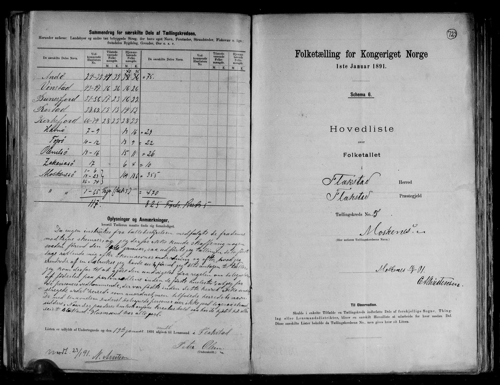 RA, 1891 census for 1859 Flakstad, 1891, p. 12