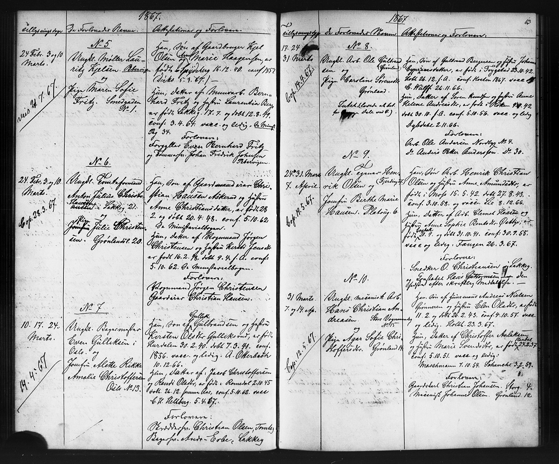 Grønland prestekontor Kirkebøker, AV/SAO-A-10848/G/Ga/L0002: Parish register (copy) no. 2, 1861-1863, p. 63