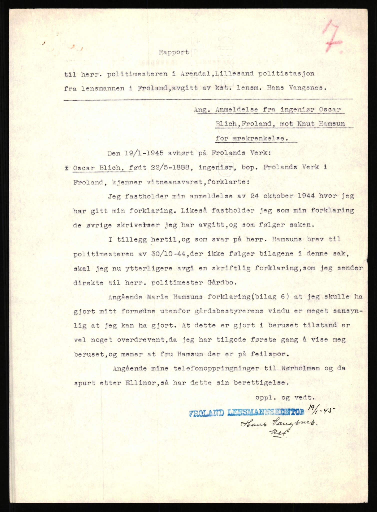 Landssvikarkivet, Arendal politikammer, AV/RA-S-3138-25/D/Dc, 1945-1951, p. 116