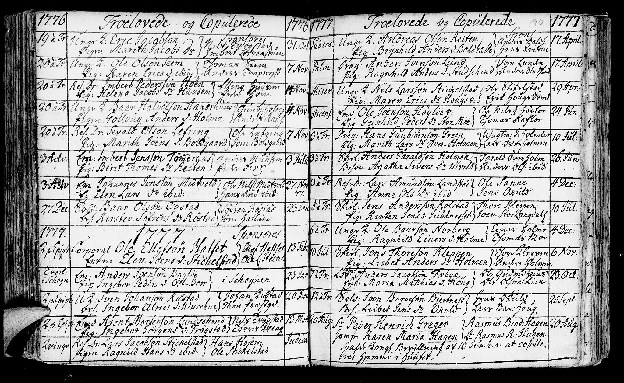Ministerialprotokoller, klokkerbøker og fødselsregistre - Nord-Trøndelag, SAT/A-1458/723/L0231: Parish register (official) no. 723A02, 1748-1780, p. 190