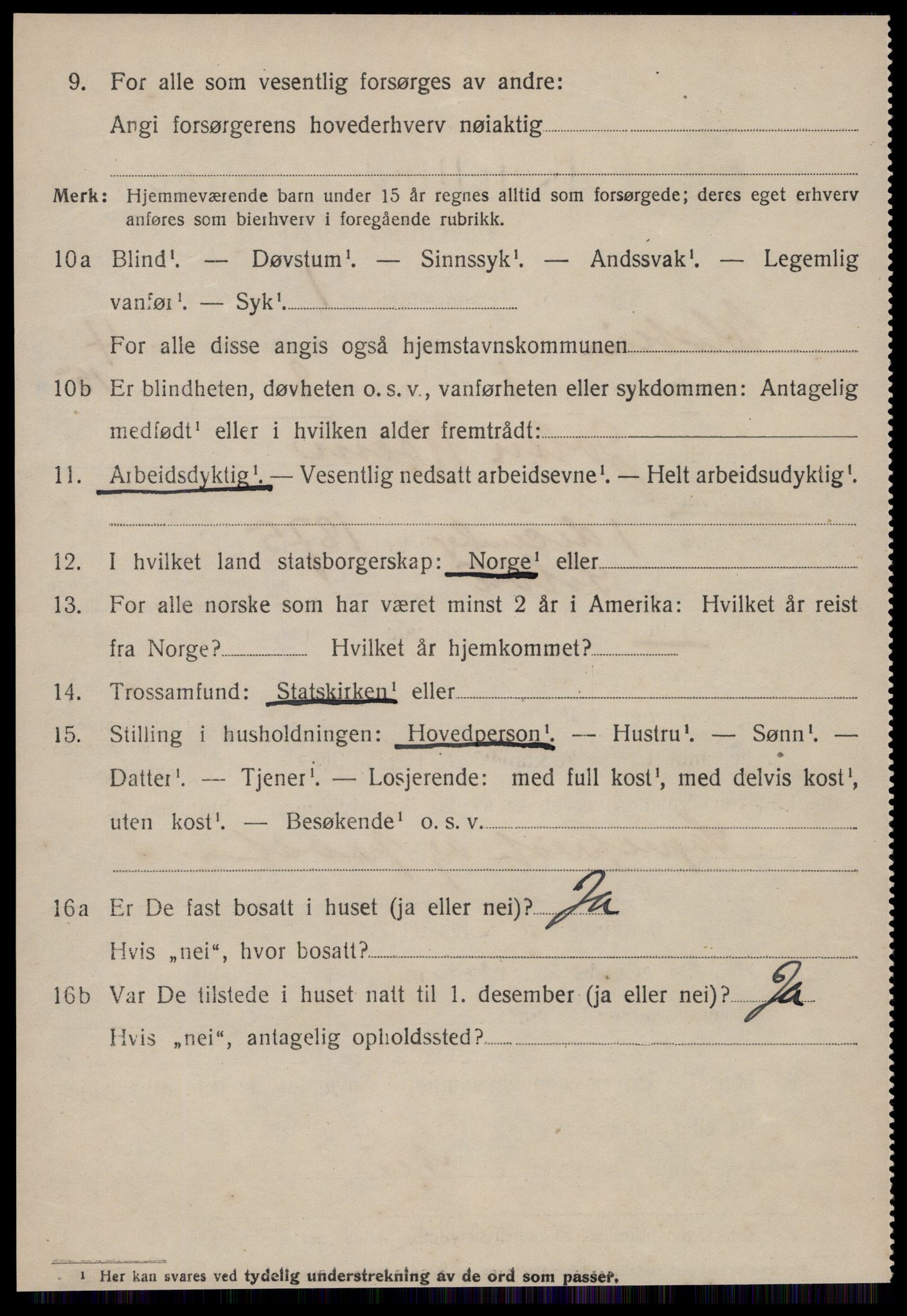 SAT, 1920 census for Ulstein, 1920, p. 2615