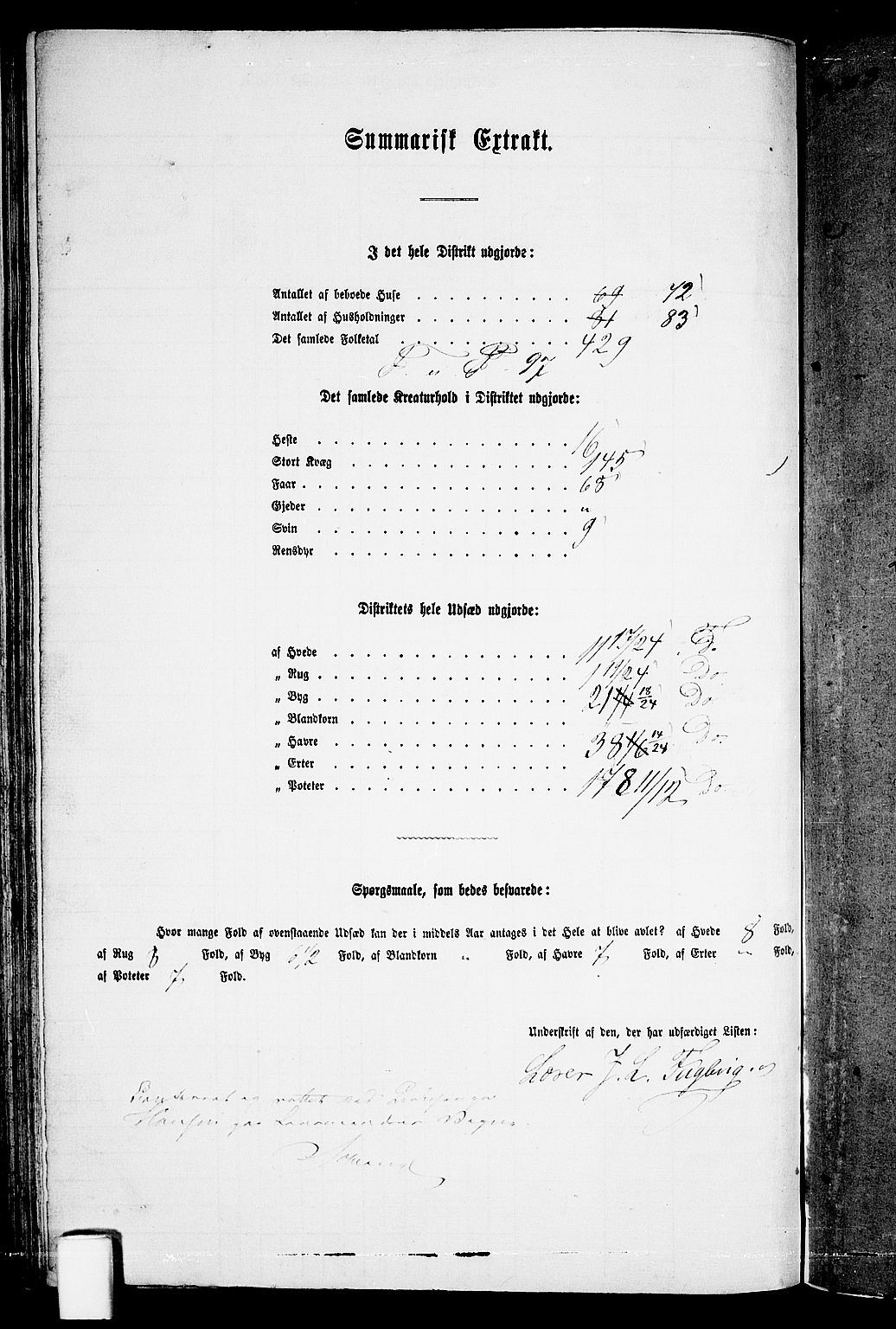 RA, 1865 census for Homedal, 1865, p. 73