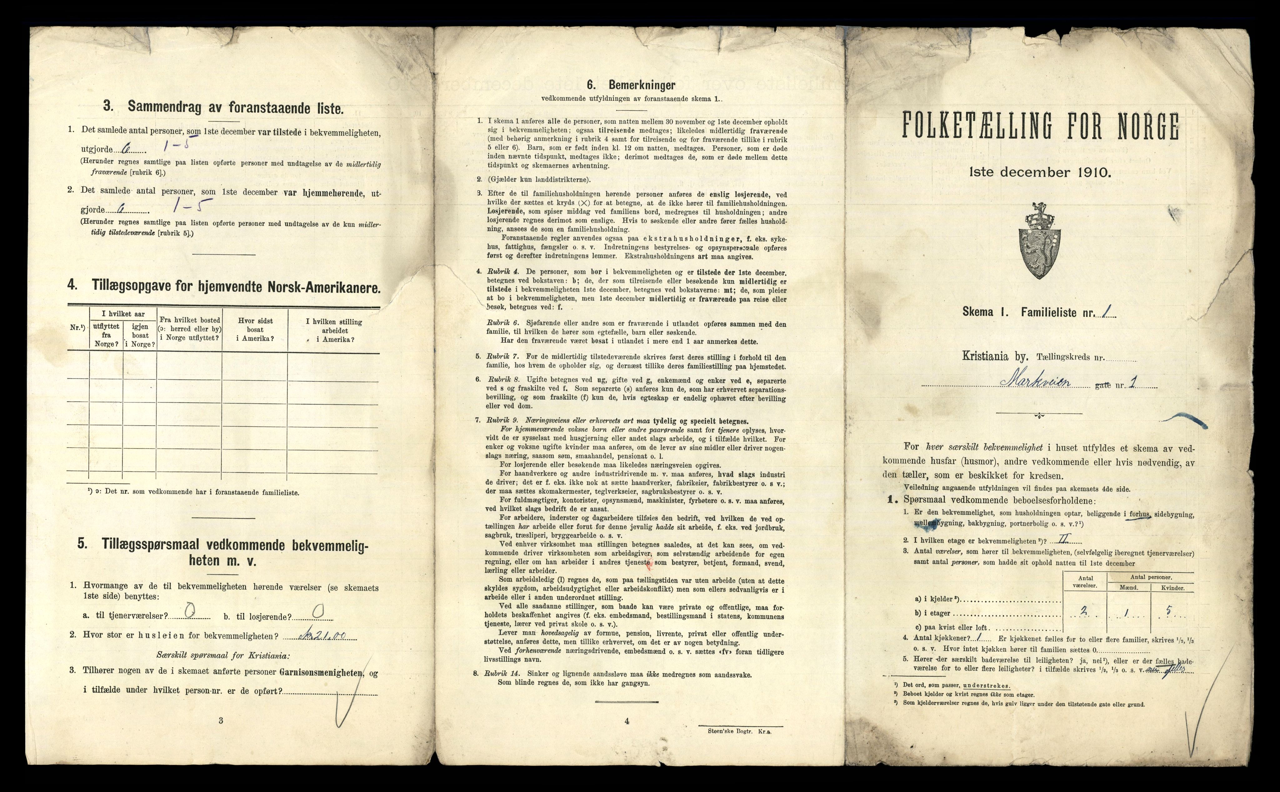 RA, 1910 census for Kristiania, 1910, p. 61263