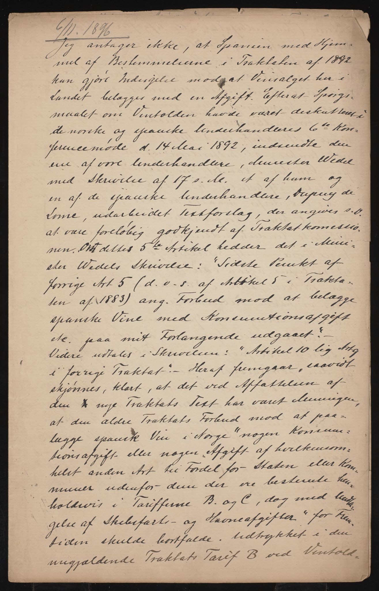 Utenriksdepartementet, AV/RA-S-2259, 1873-1919, p. 15