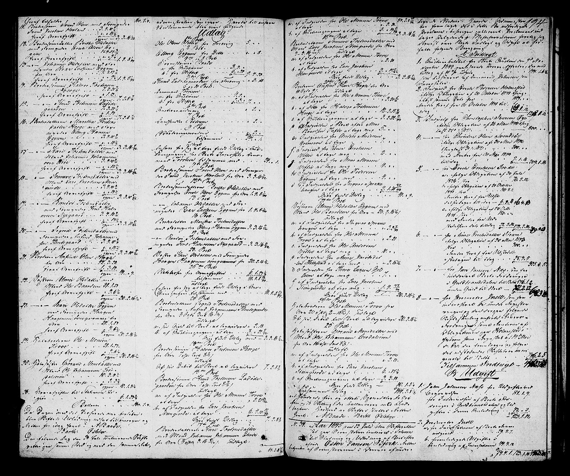 Indre Sogn tingrett, AV/SAB-A-3301/1/H/Hd/L0001: Skifteutlodningsprotokoll 1, 1838-1846, p. 193b-194a