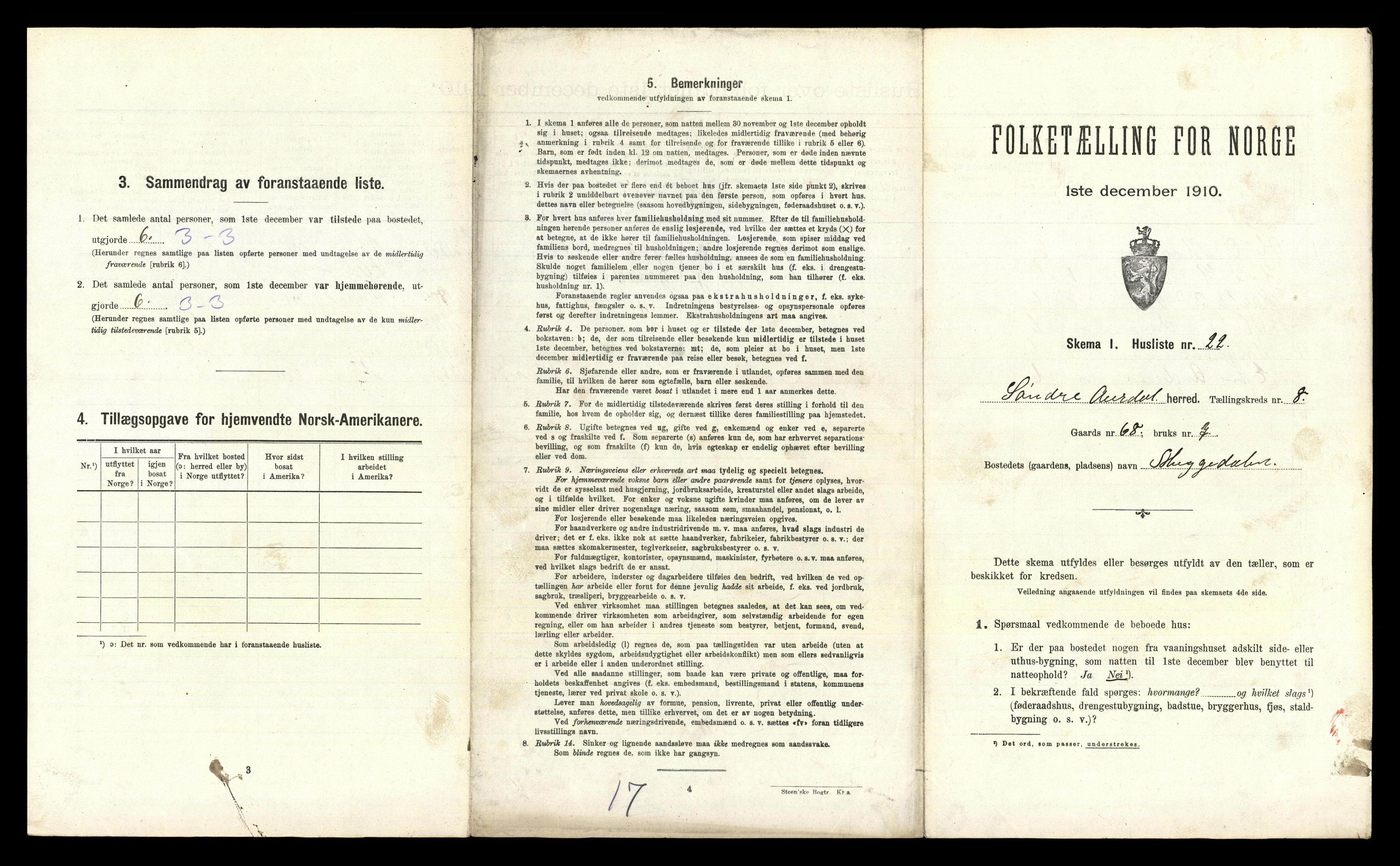 RA, 1910 census for Sør-Aurdal, 1910, p. 887