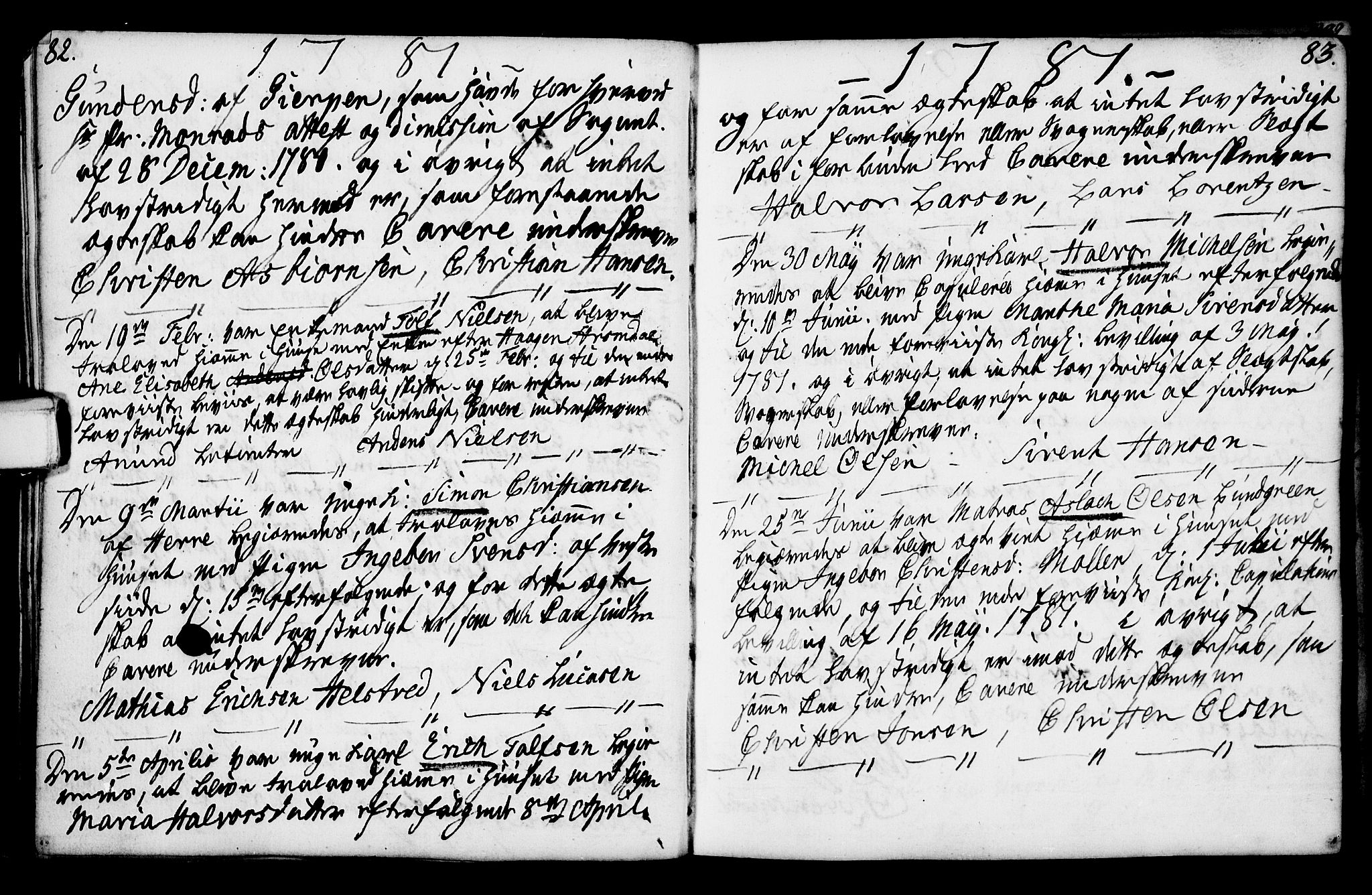 Porsgrunn kirkebøker , SAKO/A-104/F/Fa/L0003: Parish register (official) no. 3, 1764-1814, p. 82-83