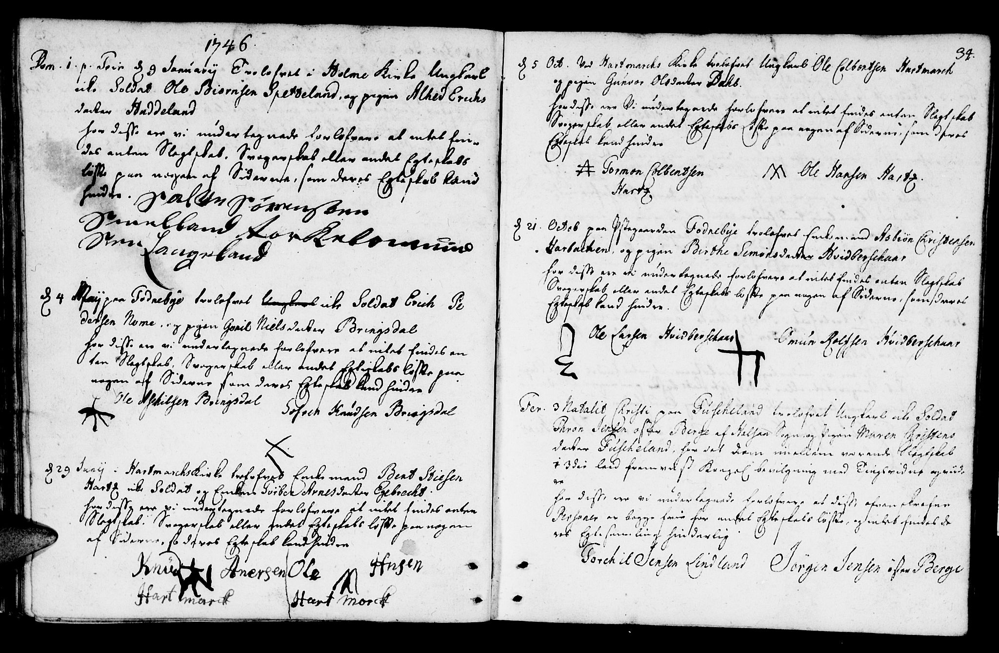 Mandal sokneprestkontor, SAK/1111-0030/F/Fa/Fab/L0001: Parish register (official) no. A 1, 1720-1793, p. 34