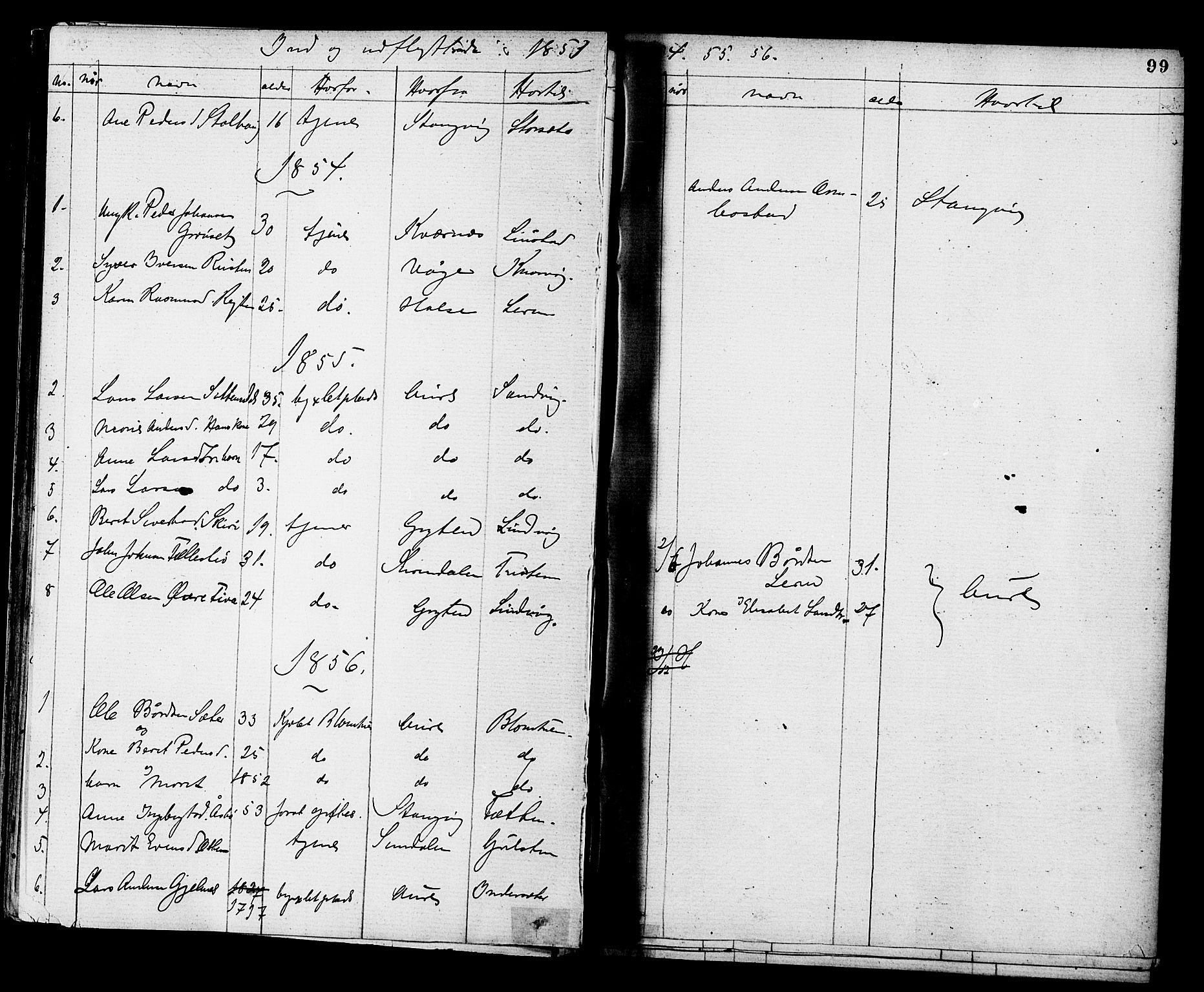 Ministerialprotokoller, klokkerbøker og fødselsregistre - Møre og Romsdal, AV/SAT-A-1454/577/L0894: Parish register (official) no. 577A01, 1850-1874, p. 99