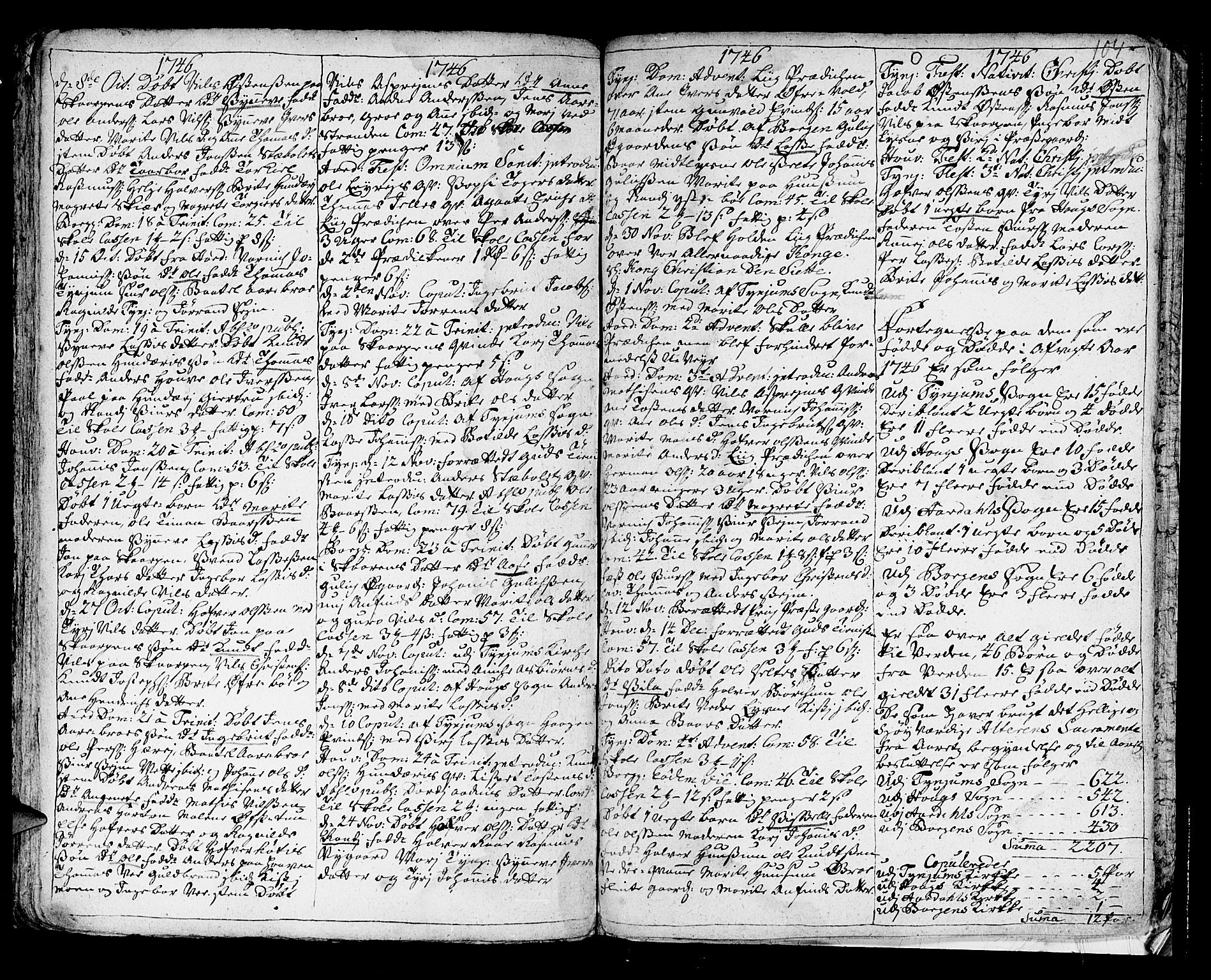 Lærdal sokneprestembete, SAB/A-81201: Parish register (official) no. A 1, 1711-1752, p. 104