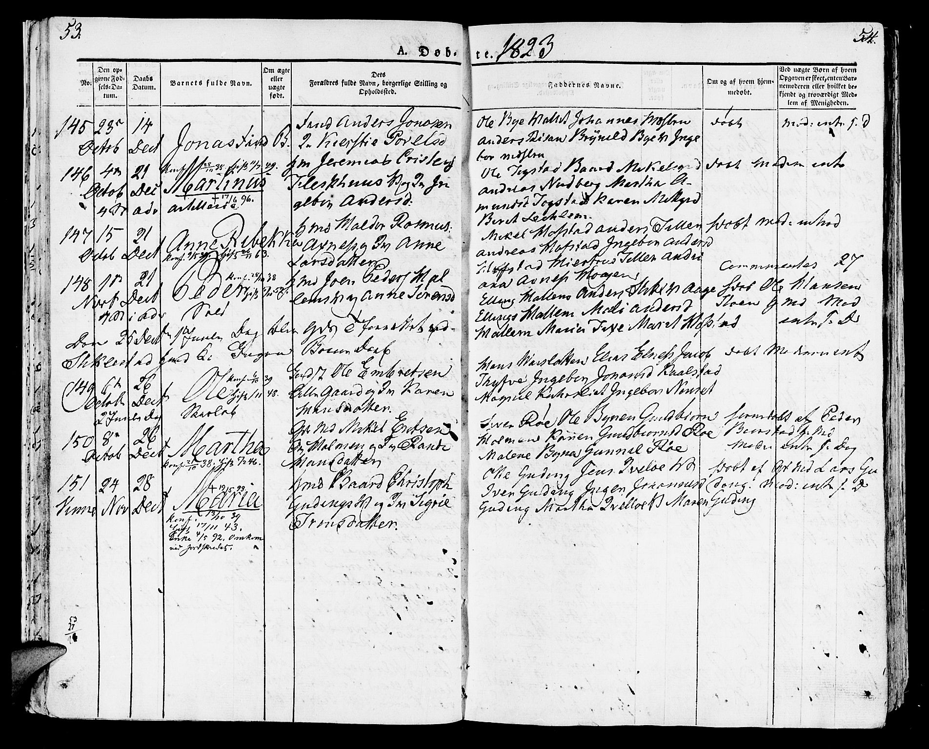 Ministerialprotokoller, klokkerbøker og fødselsregistre - Nord-Trøndelag, SAT/A-1458/723/L0237: Parish register (official) no. 723A06, 1822-1830, p. 53-54