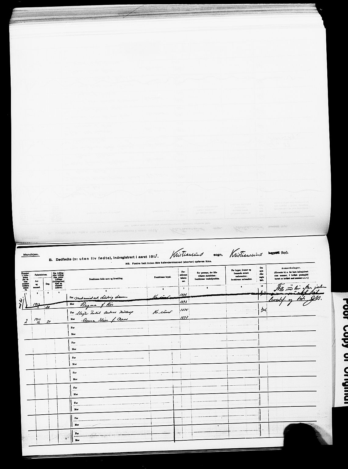 Ministerialprotokoller, klokkerbøker og fødselsregistre - Møre og Romsdal, AV/SAT-A-1454/572/L0861: Parish register (official) no. 572D05, 1913-1920