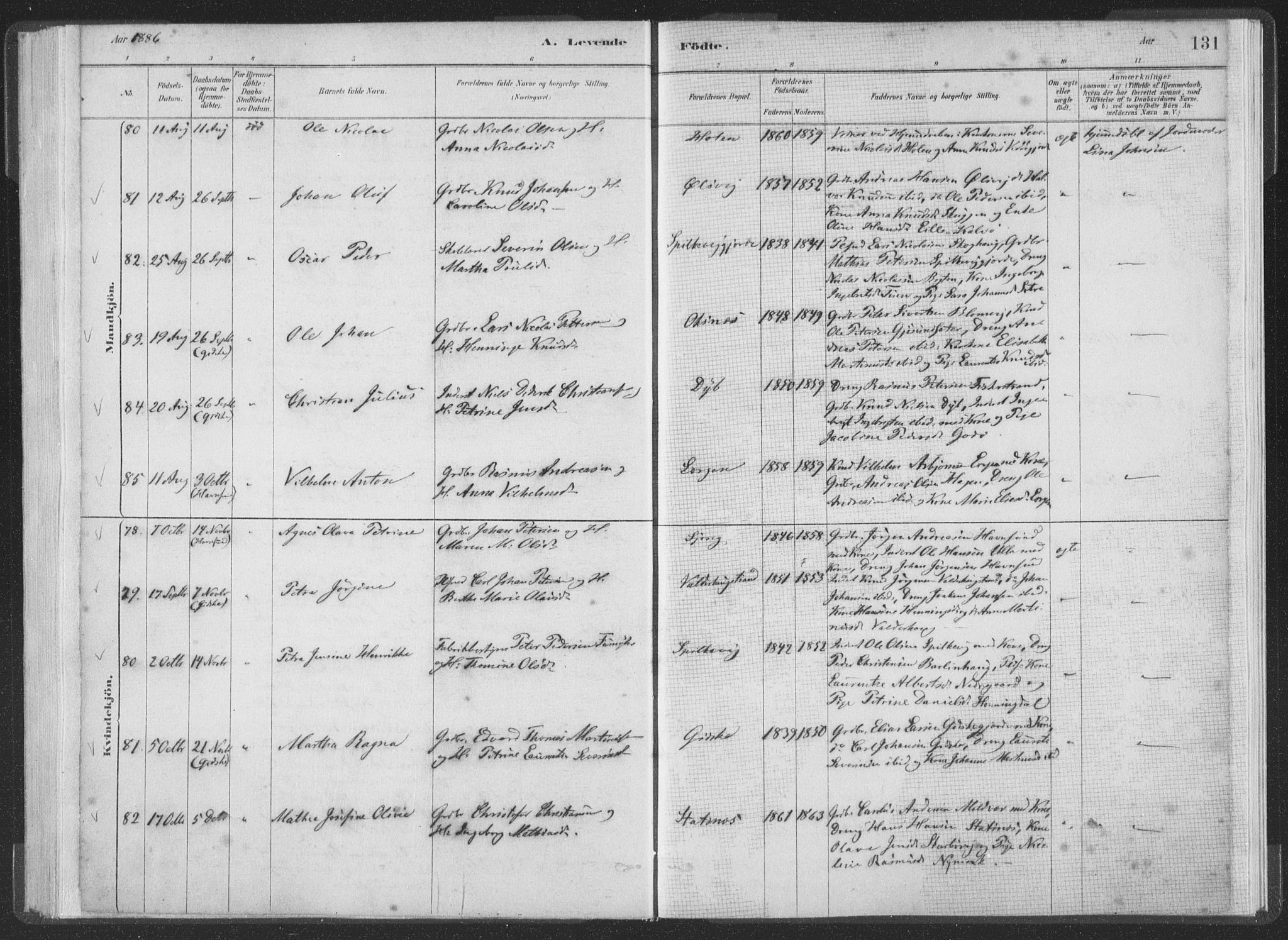 Ministerialprotokoller, klokkerbøker og fødselsregistre - Møre og Romsdal, AV/SAT-A-1454/528/L0401: Parish register (official) no. 528A12I, 1880-1920, p. 131