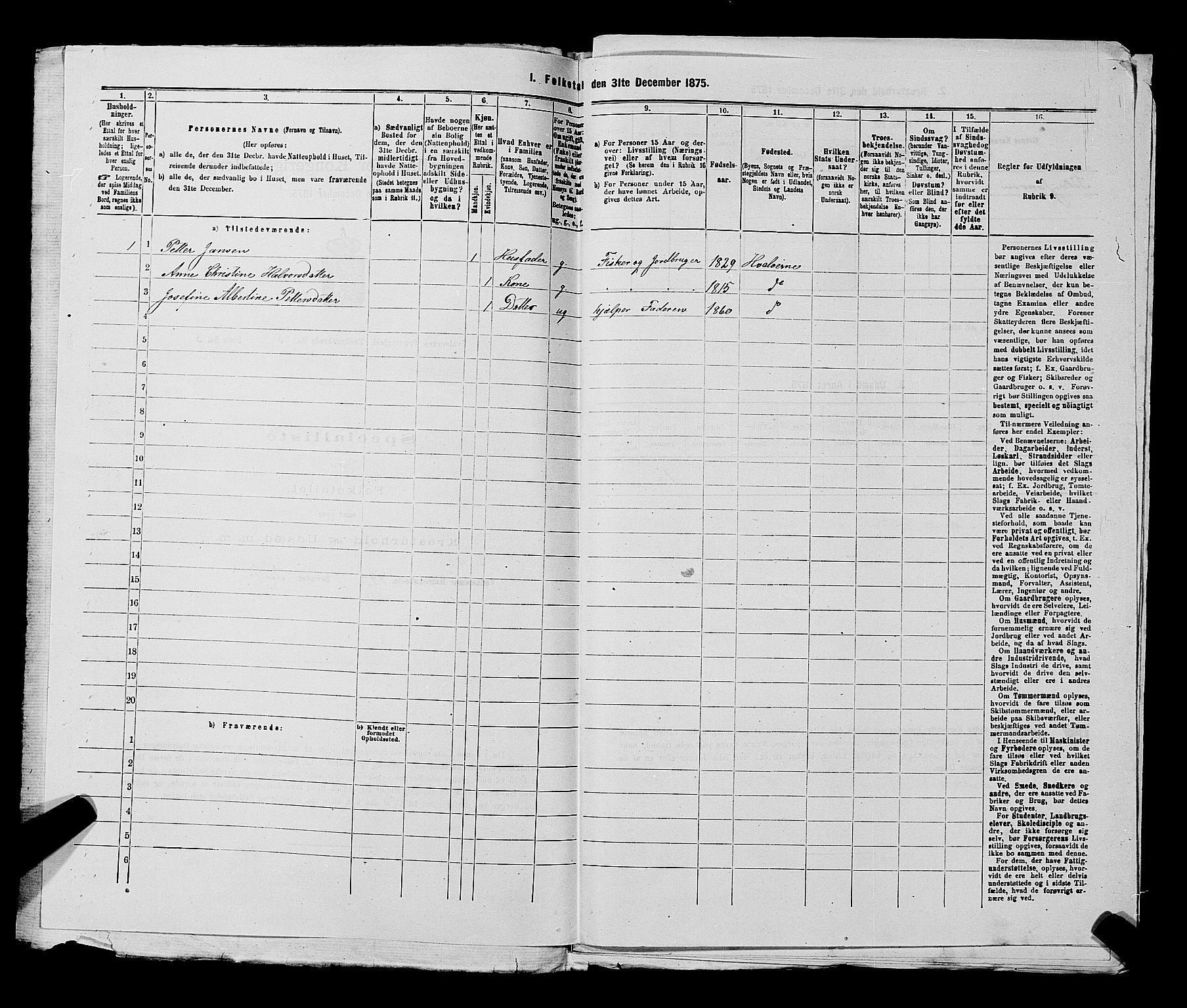 RA, 1875 census for 0111P Hvaler, 1875, p. 718