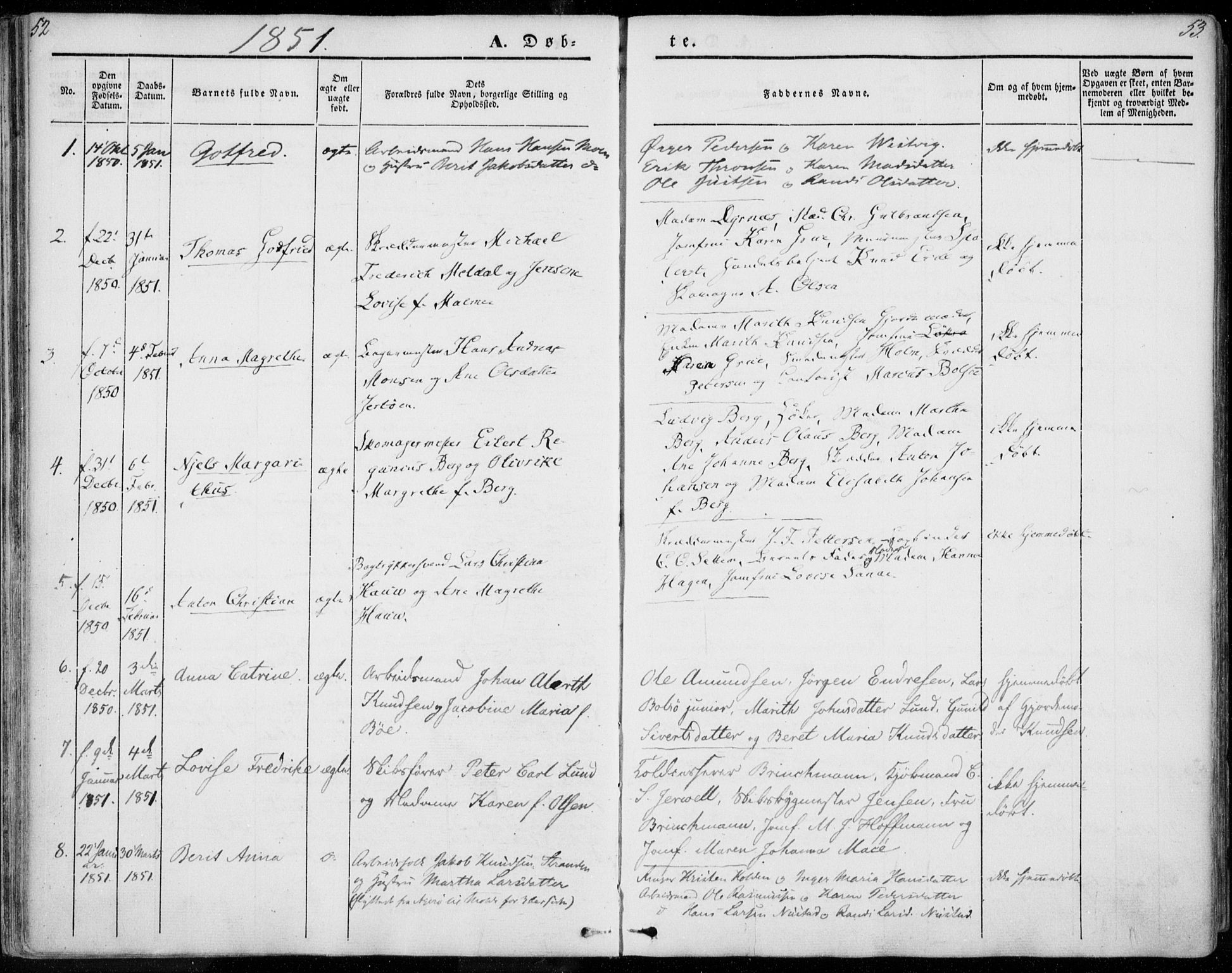 Ministerialprotokoller, klokkerbøker og fødselsregistre - Møre og Romsdal, SAT/A-1454/558/L0689: Parish register (official) no. 558A03, 1843-1872, p. 52-53