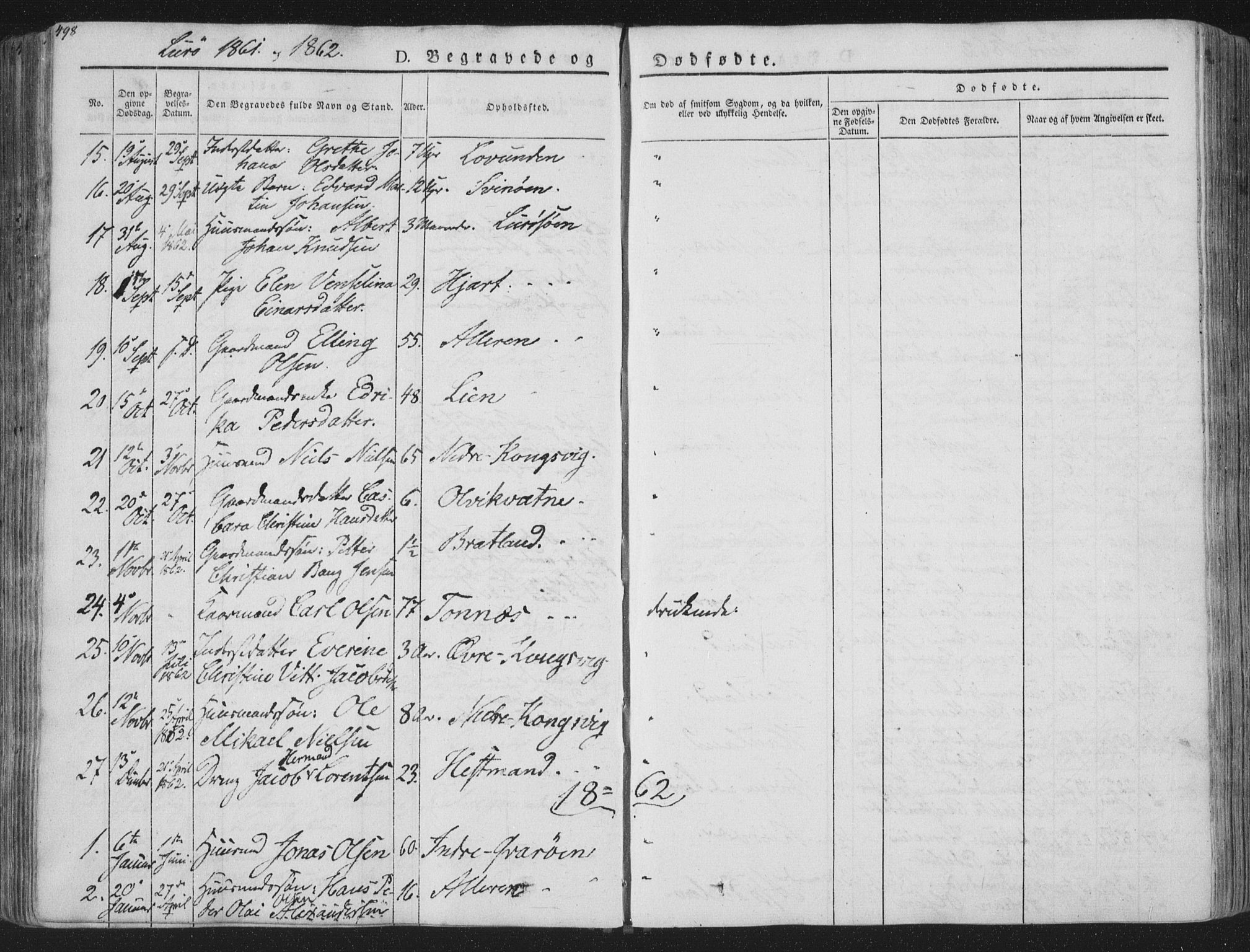 Ministerialprotokoller, klokkerbøker og fødselsregistre - Nordland, SAT/A-1459/839/L0566: Parish register (official) no. 839A03, 1825-1862, p. 498