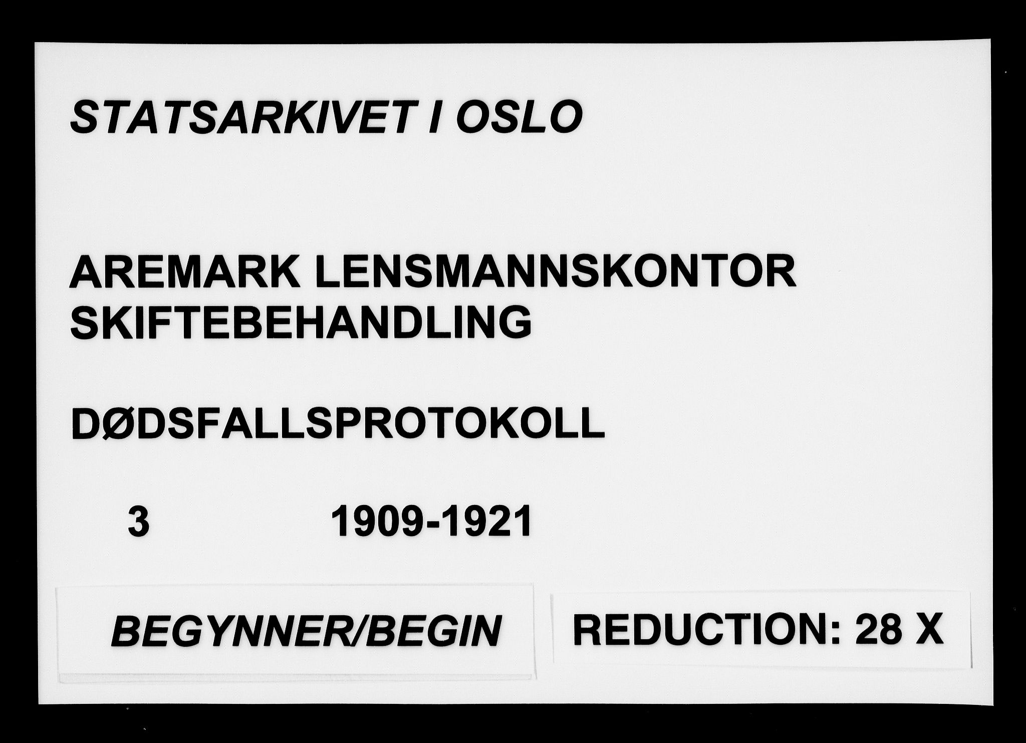 Aremark lensmannskontor, SAO/A-10631/H/Ha/L0003: Dødsfallsprotokoll, 1909-1921