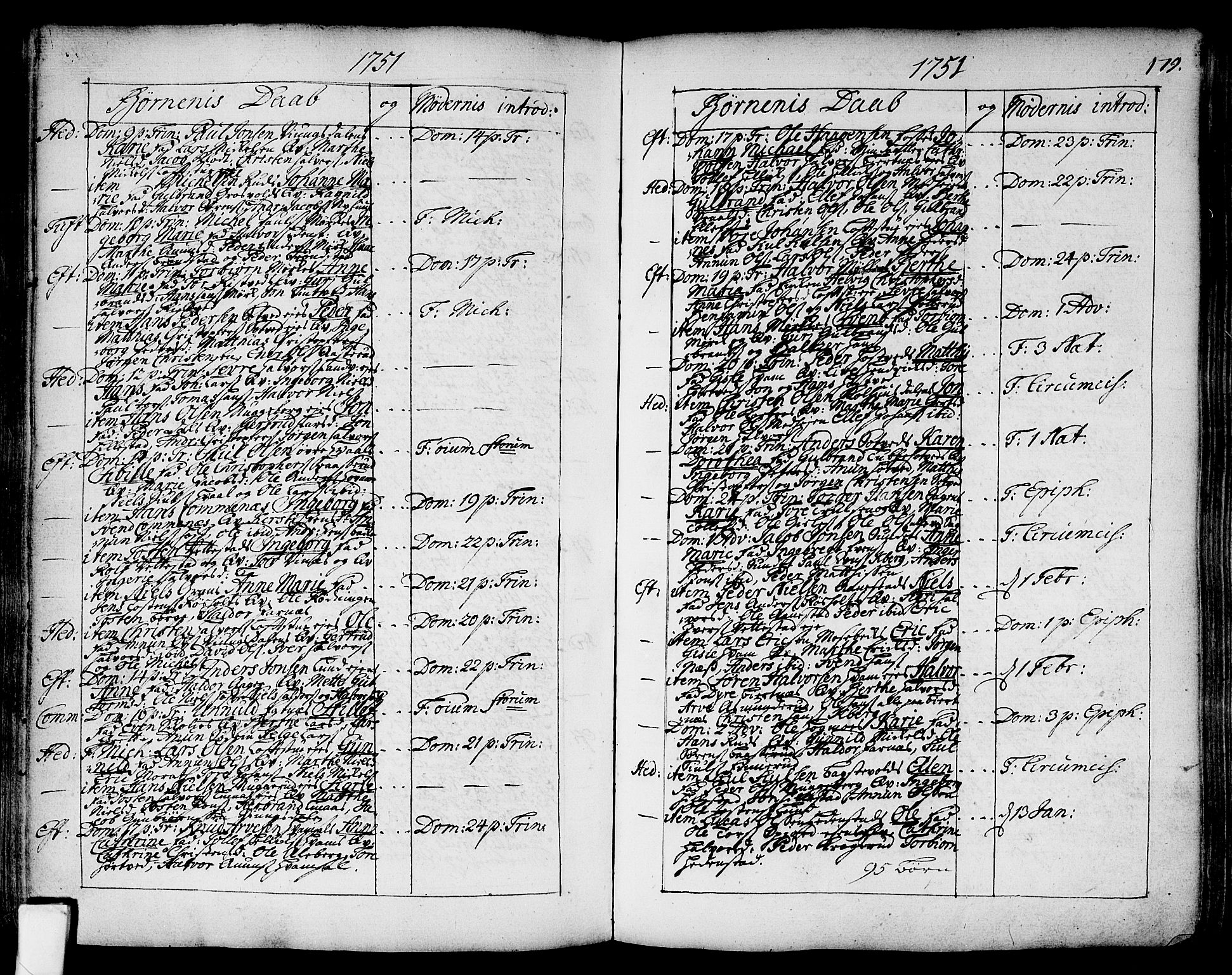 Sandsvær kirkebøker, AV/SAKO-A-244/F/Fa/L0002a: Parish register (official) no. I 2, 1725-1809, p. 179